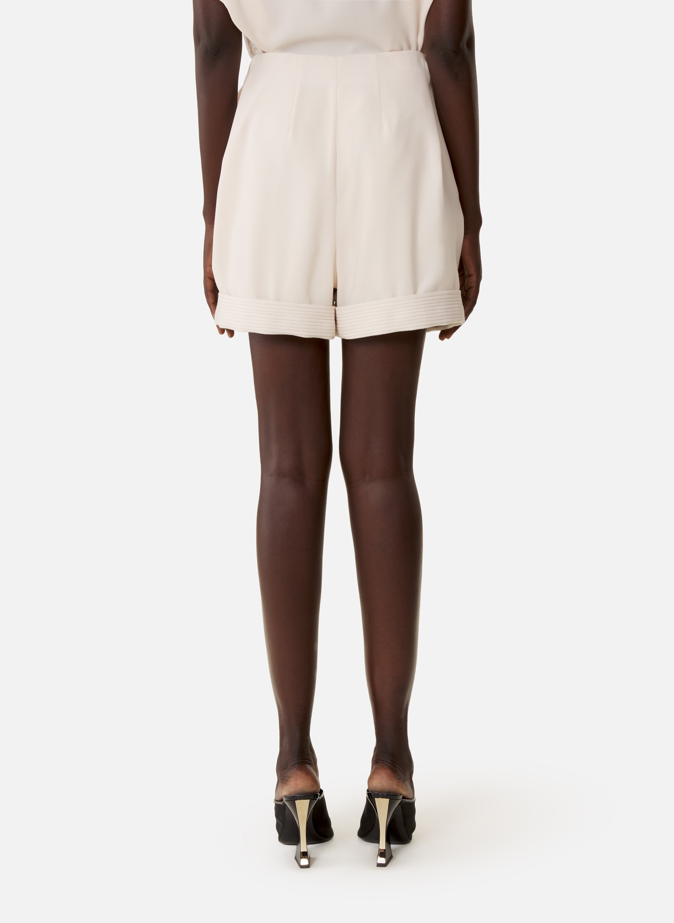Short plissé en crêpe LANVIN Blanc