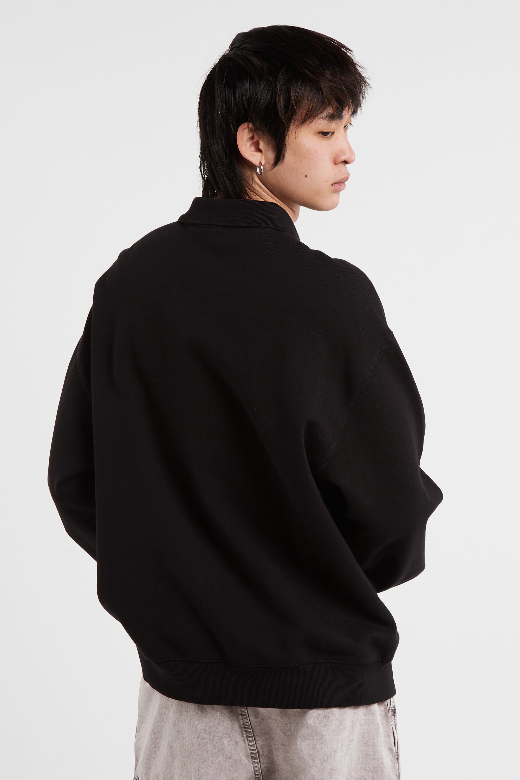 Sweatshirt wip label polo sweat CARHARTT WIP Noir