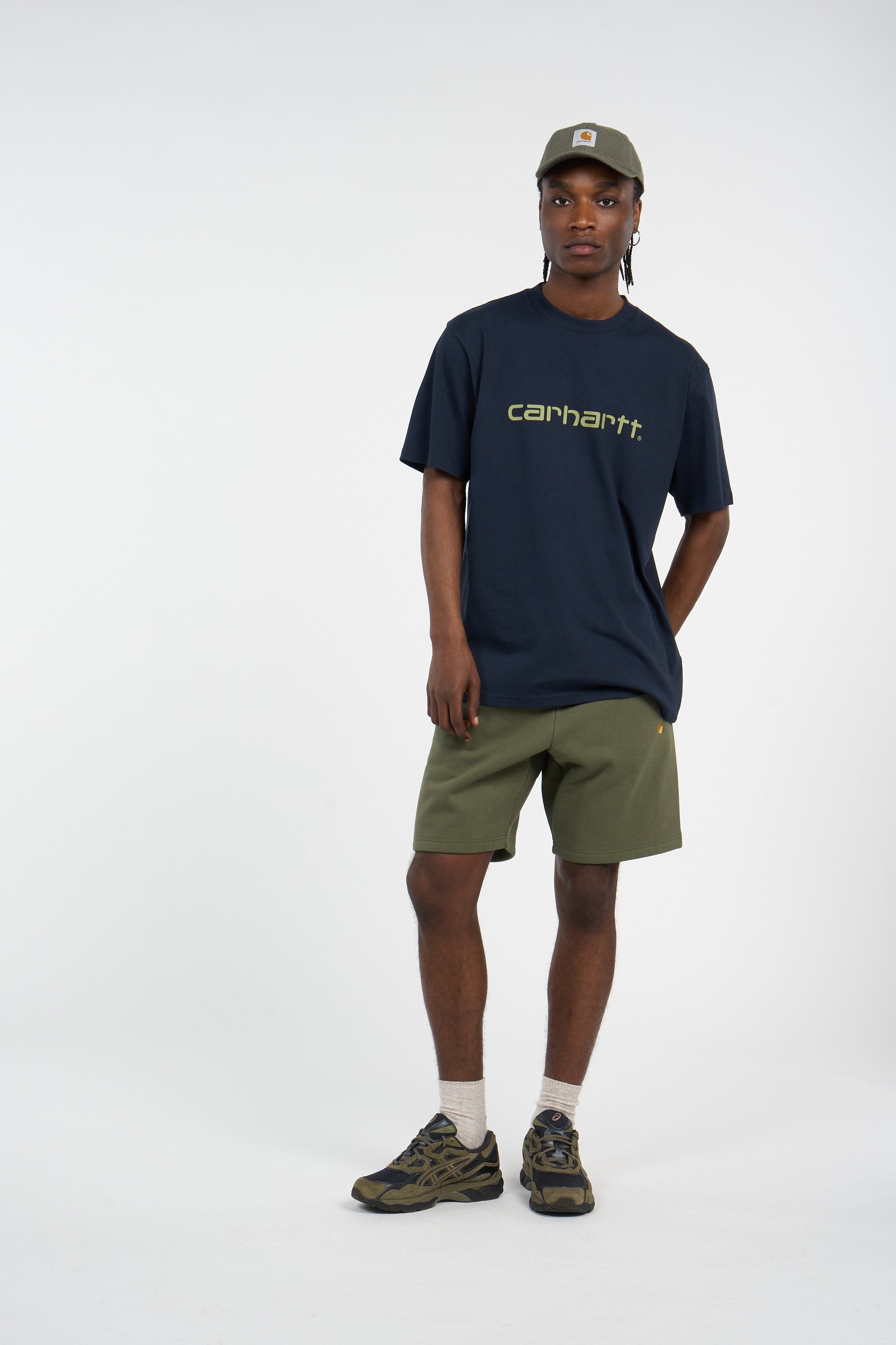 Short chase sweat CARHARTT WIP Kaki