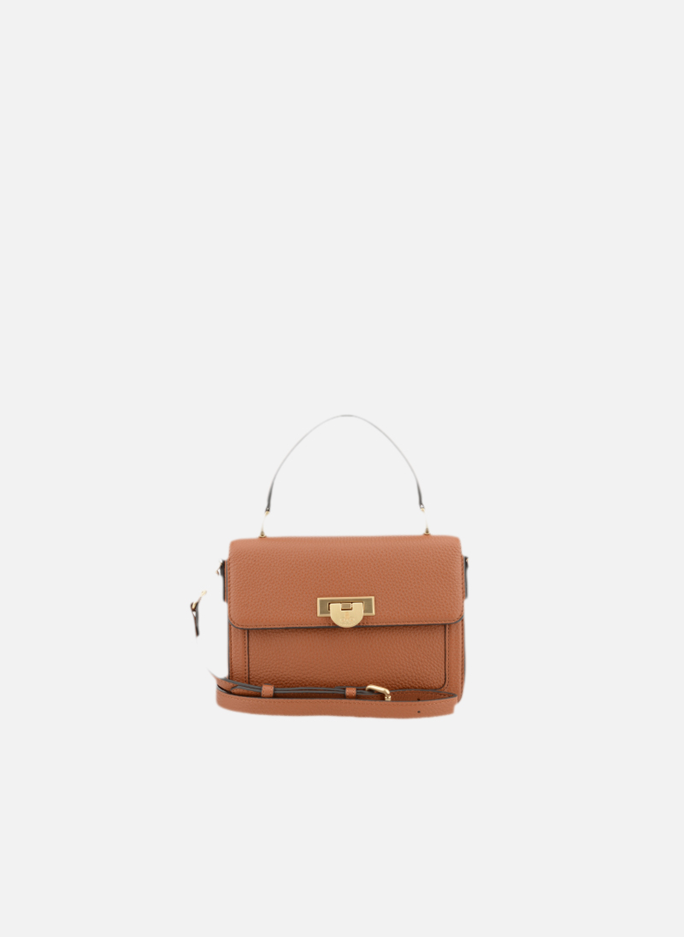 Auteuil | sac à main en cuir de vachette POURCHET Marron