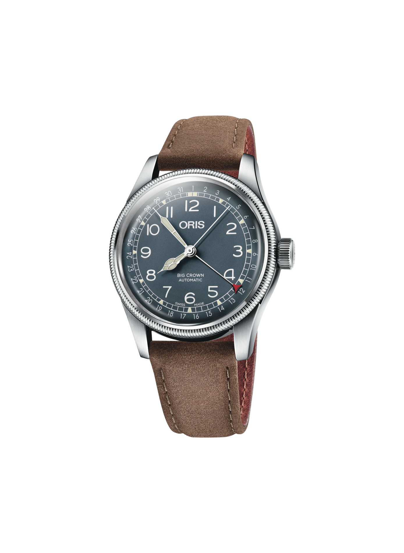 Montre automatique Oris Big Crown Pointer Date en cuir ORIS Bleu