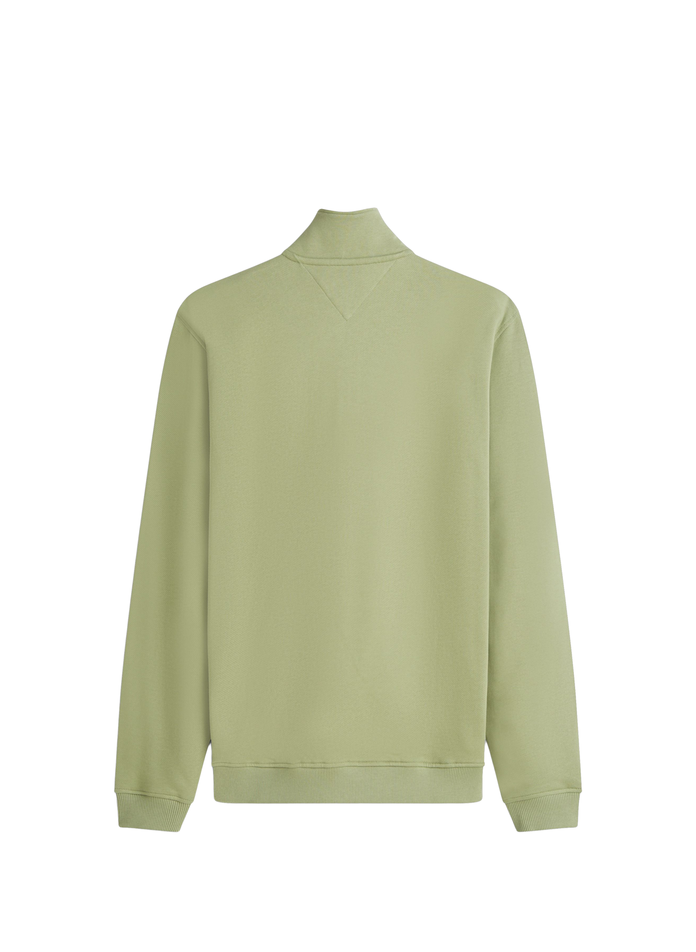 Sweat à col montant zippé en coton TOMMY HILFIGER Vert