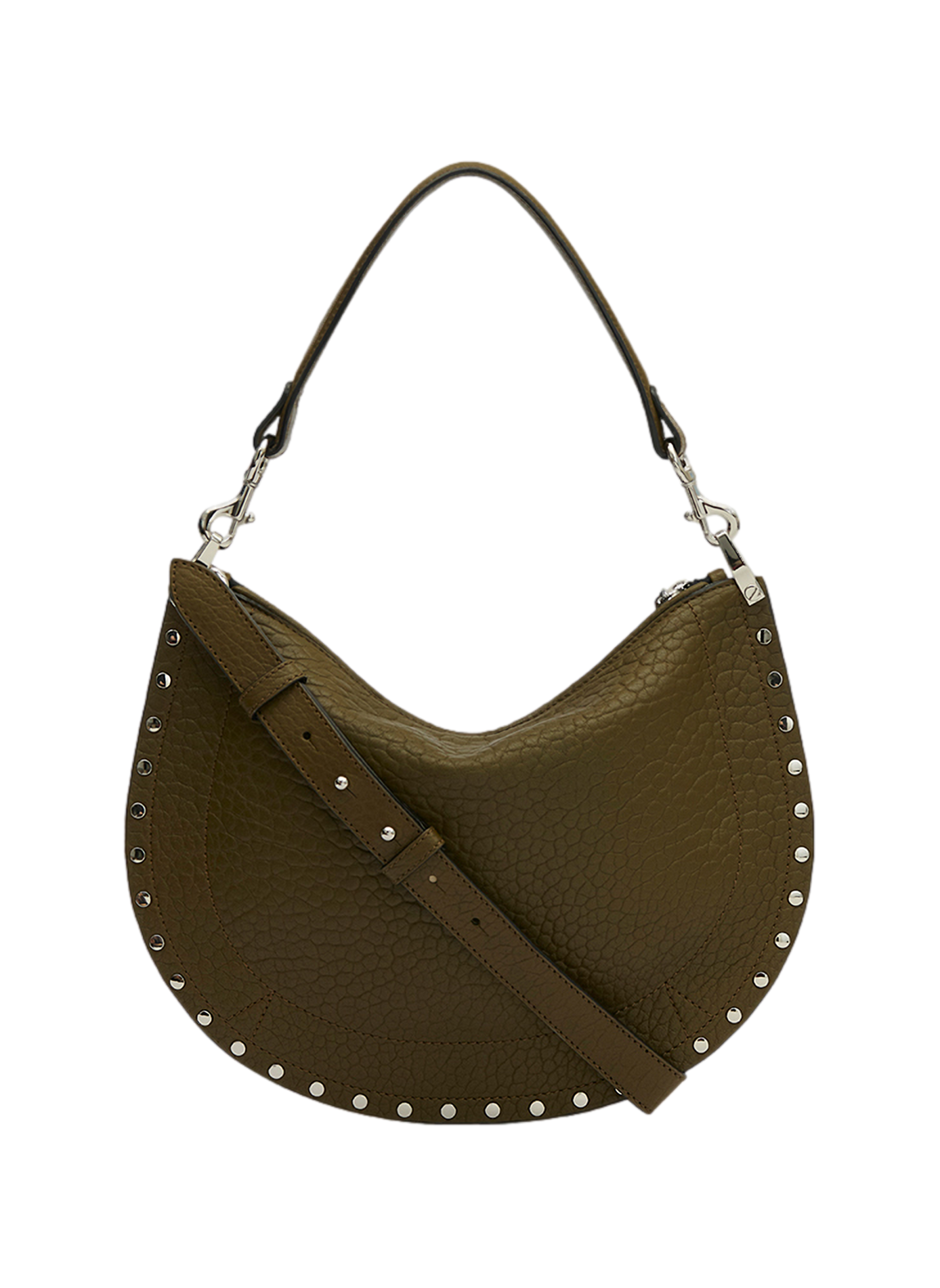 Umhängetasche Oskan Soft aus Bubble-Leder ISABEL MARANT Khaki