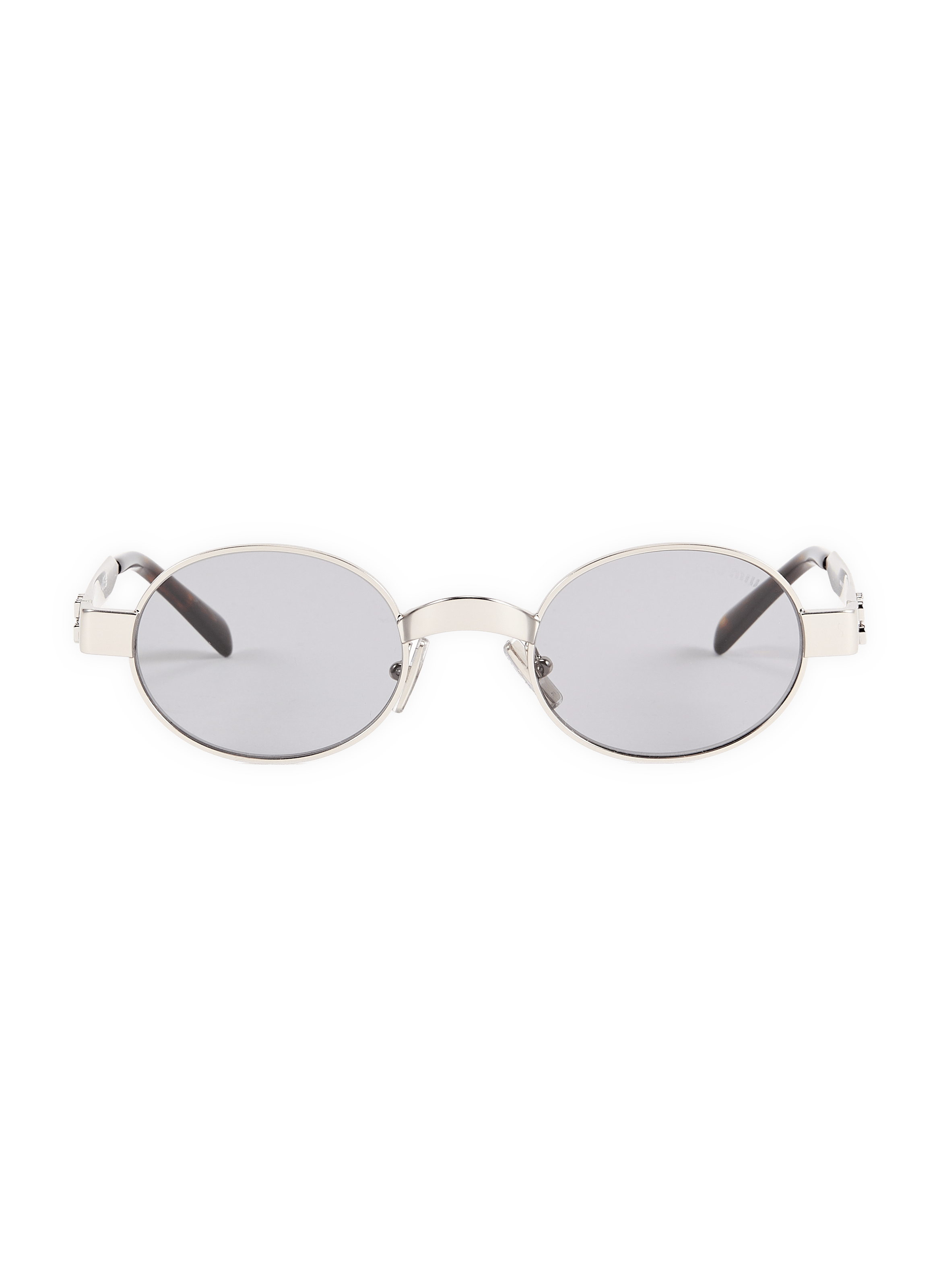 Ovale Sonnenbrille aus Metall MIU MIU Silber