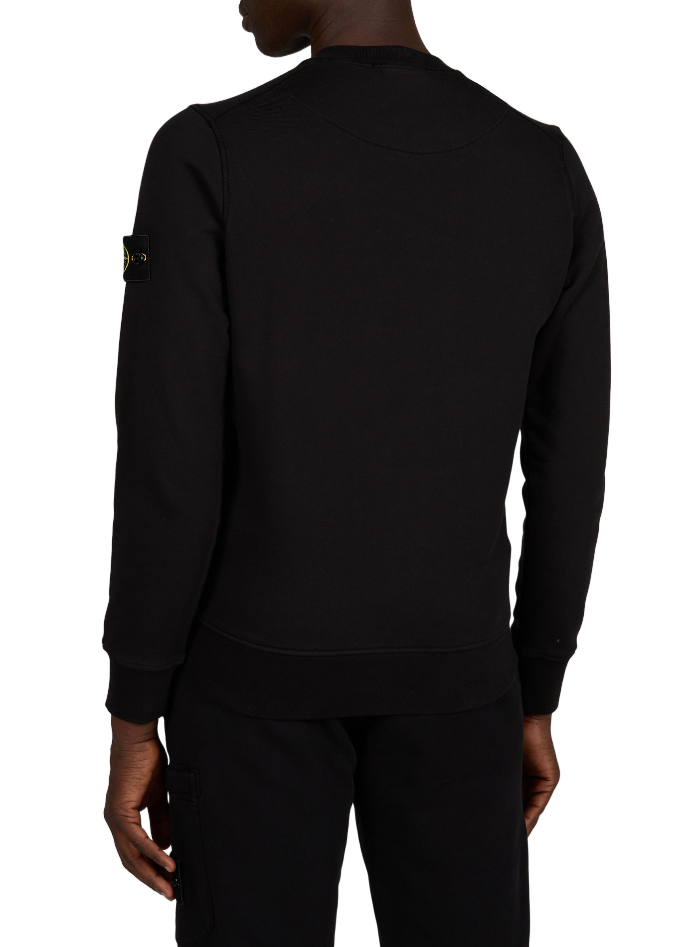 Sweat droit col rond uni STONE ISLAND Noir