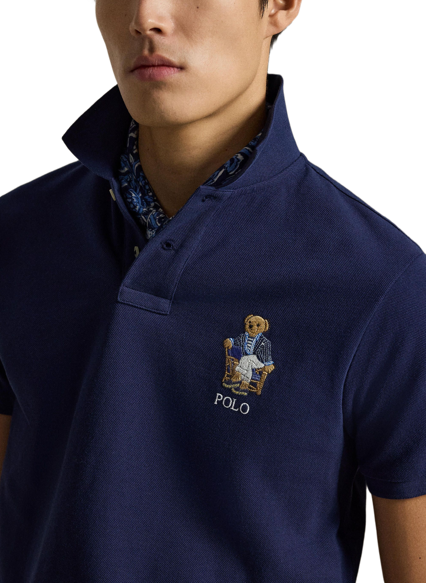 Straight cotton logo polo POLO RALPH LAUREN Blue