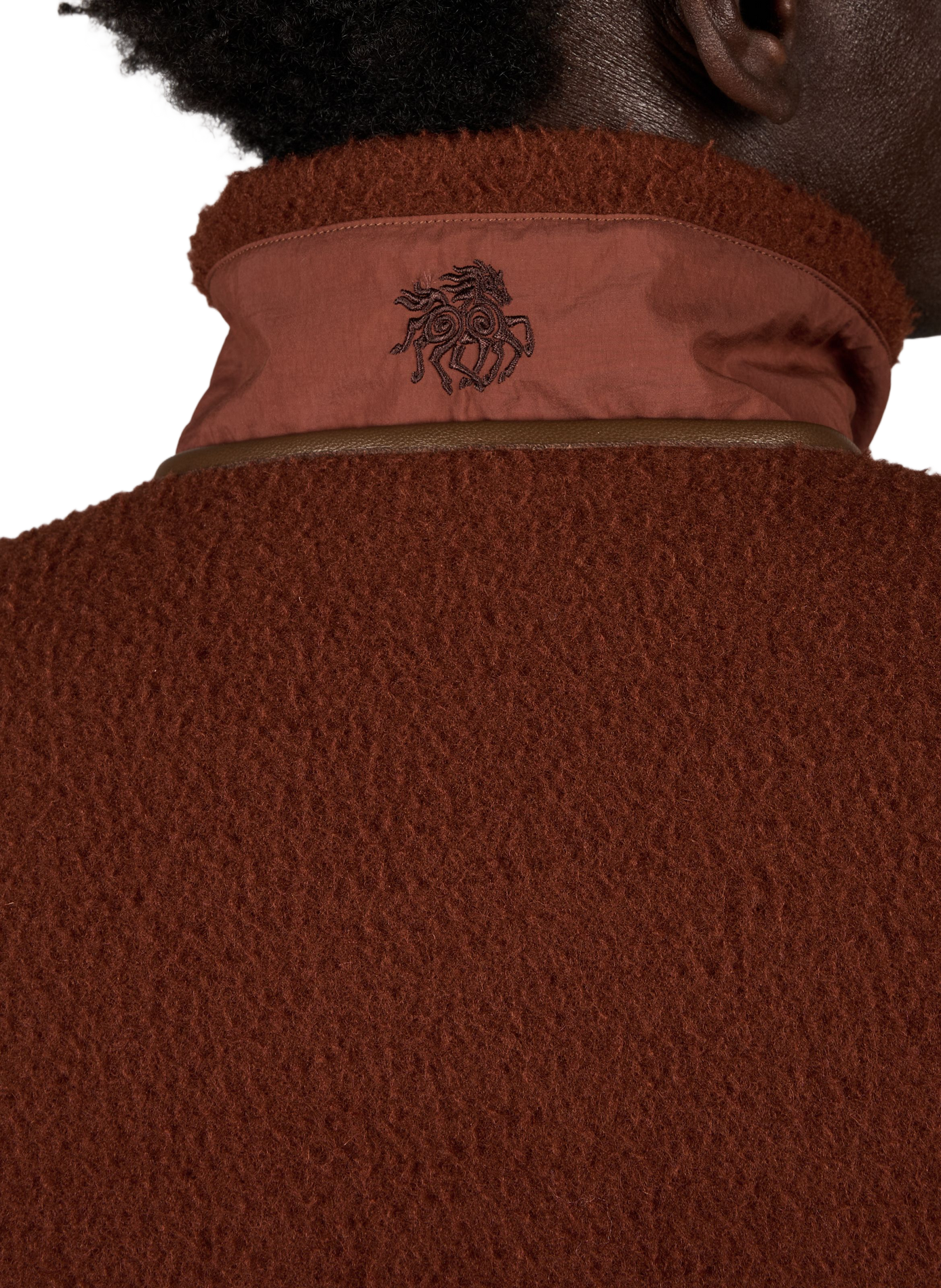 Straight-fit pure wool jacket RANRA Red