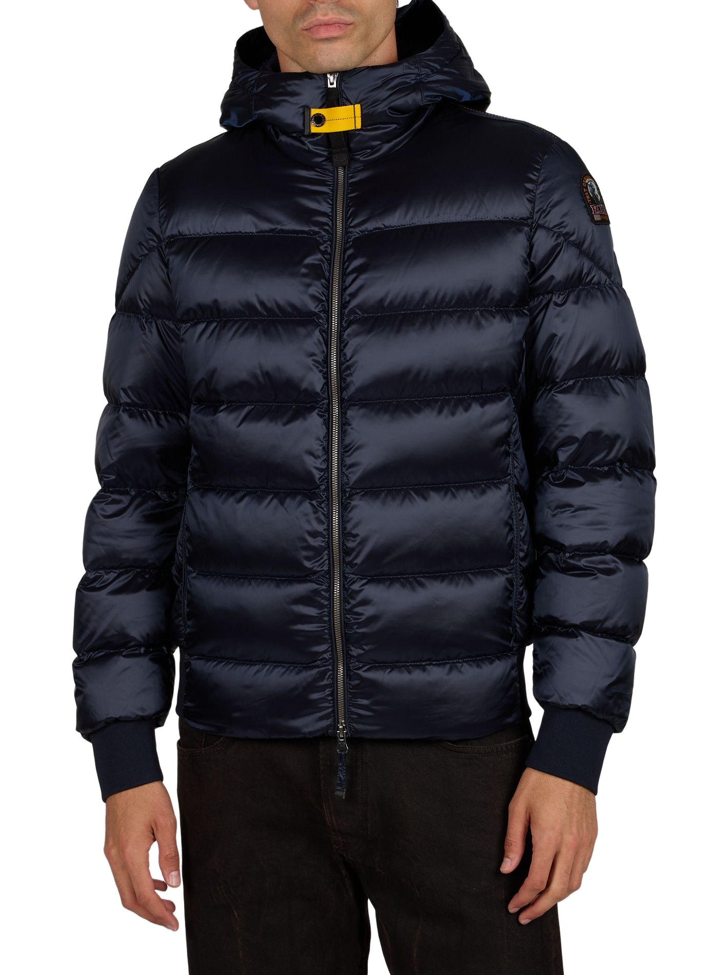 Gefütterte Kapuzenjacke aus Satin PARAJUMPERS Blau
