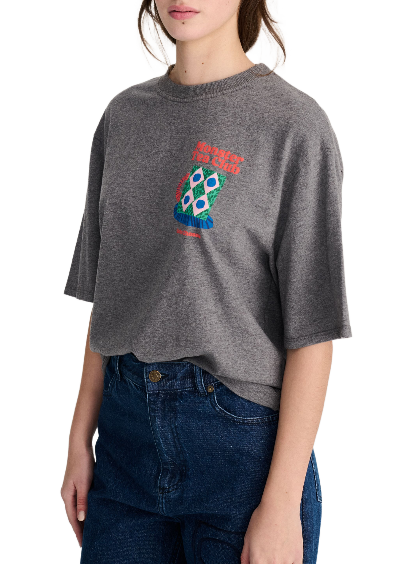 T-shirt ample à sérigraphie BOBO CHOSES Grey