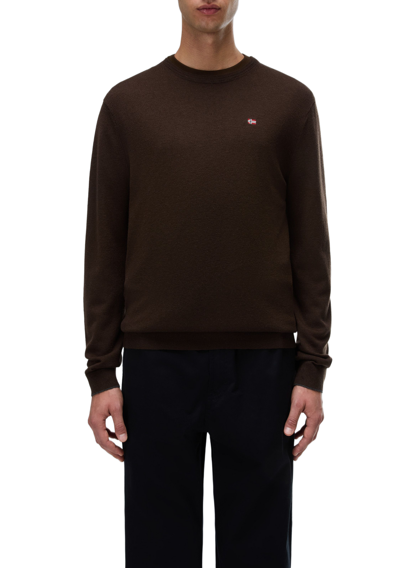 Round-neck wool jumper NAPAPIJRI Brown