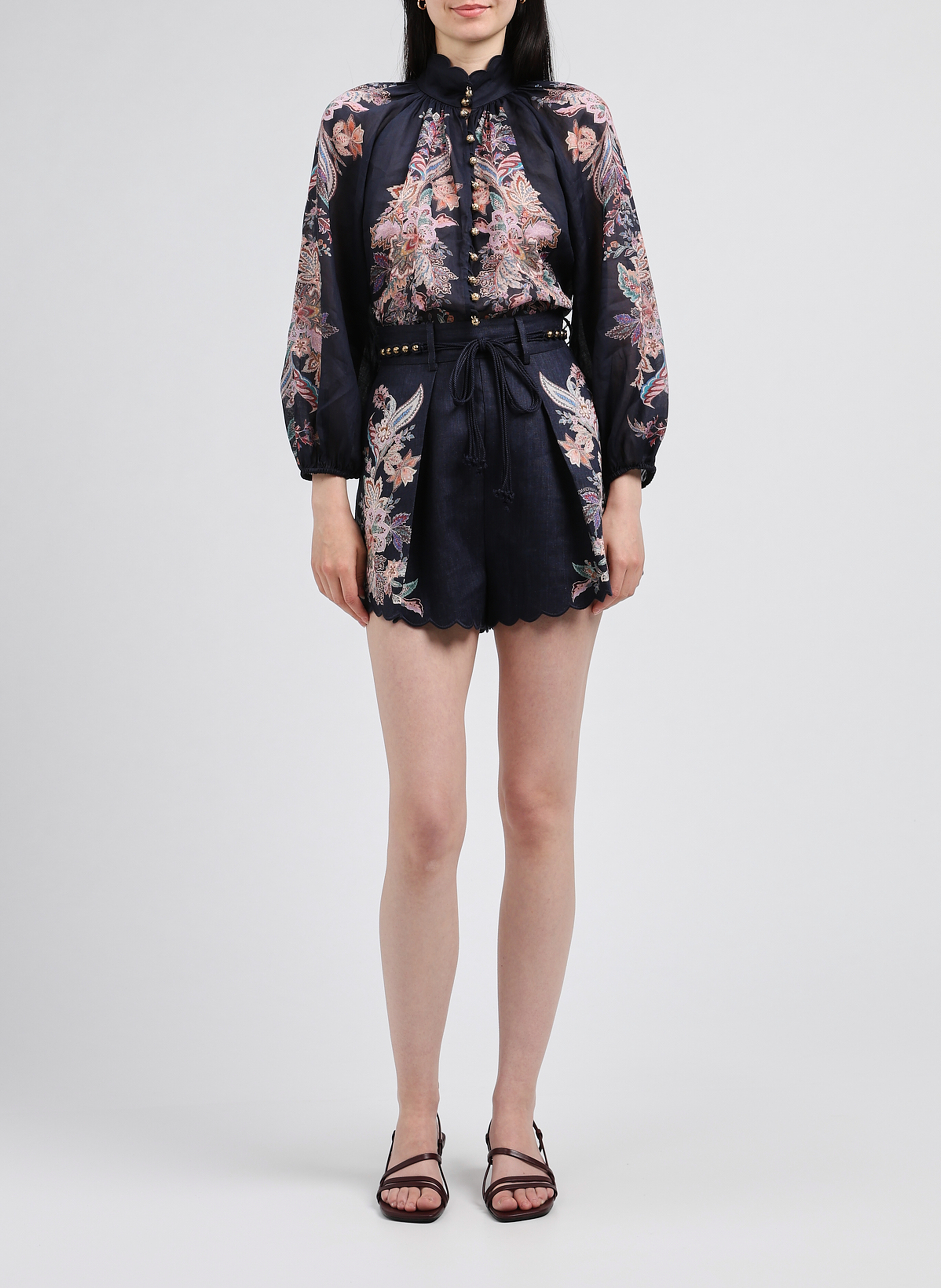 Bedrucktes T-Shirt ZIMMERMANN Blau