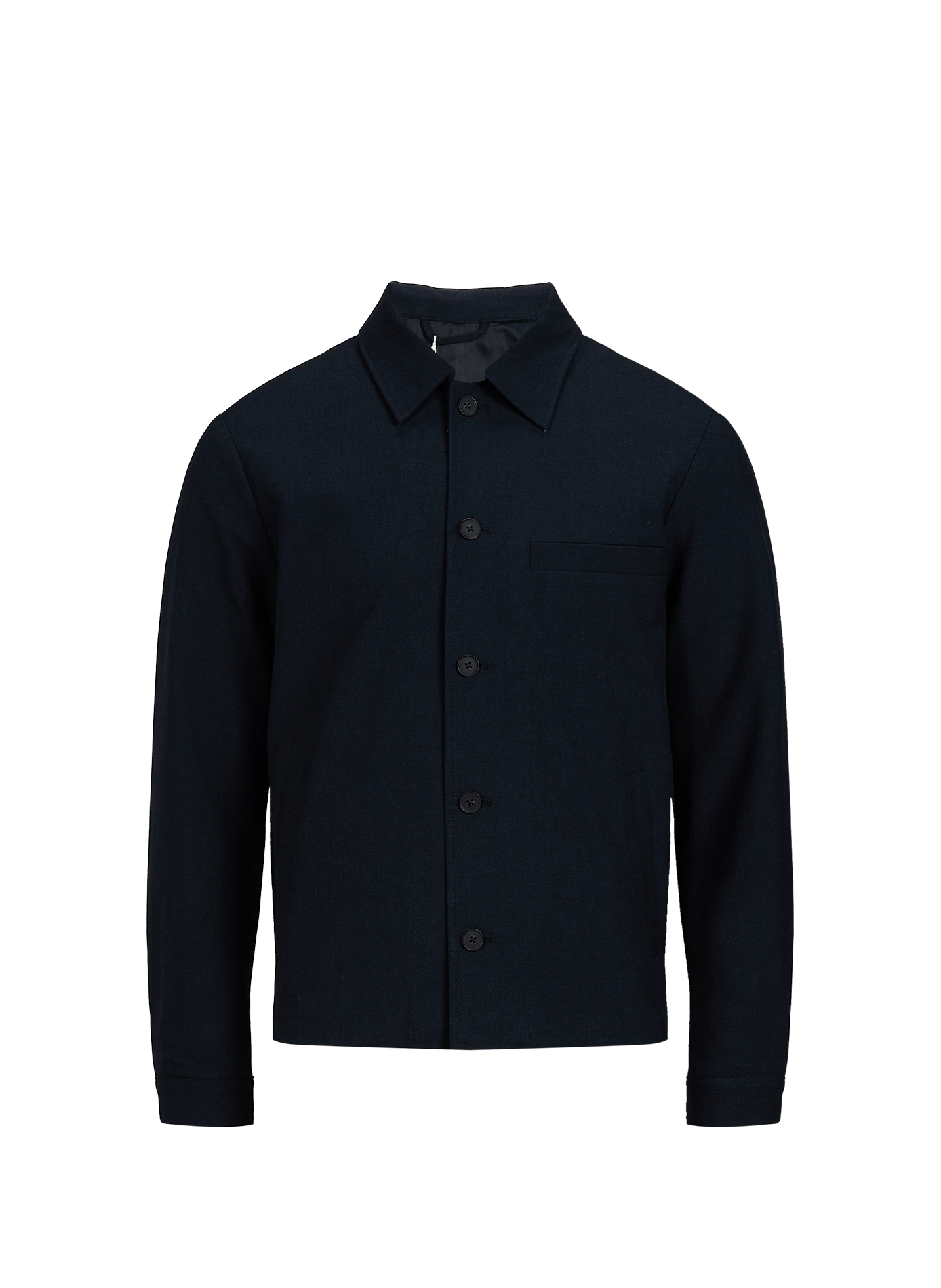 Straight buttoned jacket with classic collar SELECTED Blue