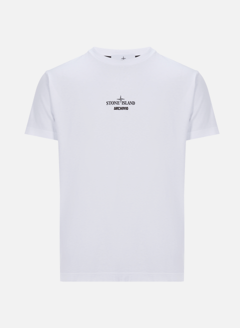 Baumwoll-T-Shirt WeißSTONE ISLAND 