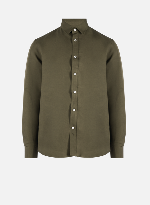Bara shirt in linen and lyocell KhakiEDITIONS 102 