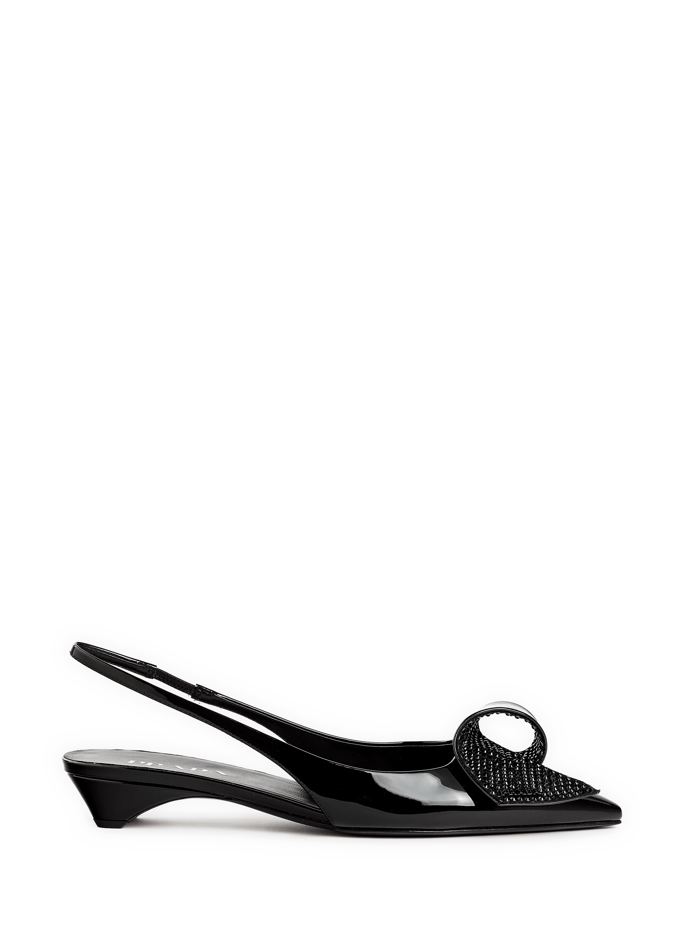 Patent leather heels PRADA Black