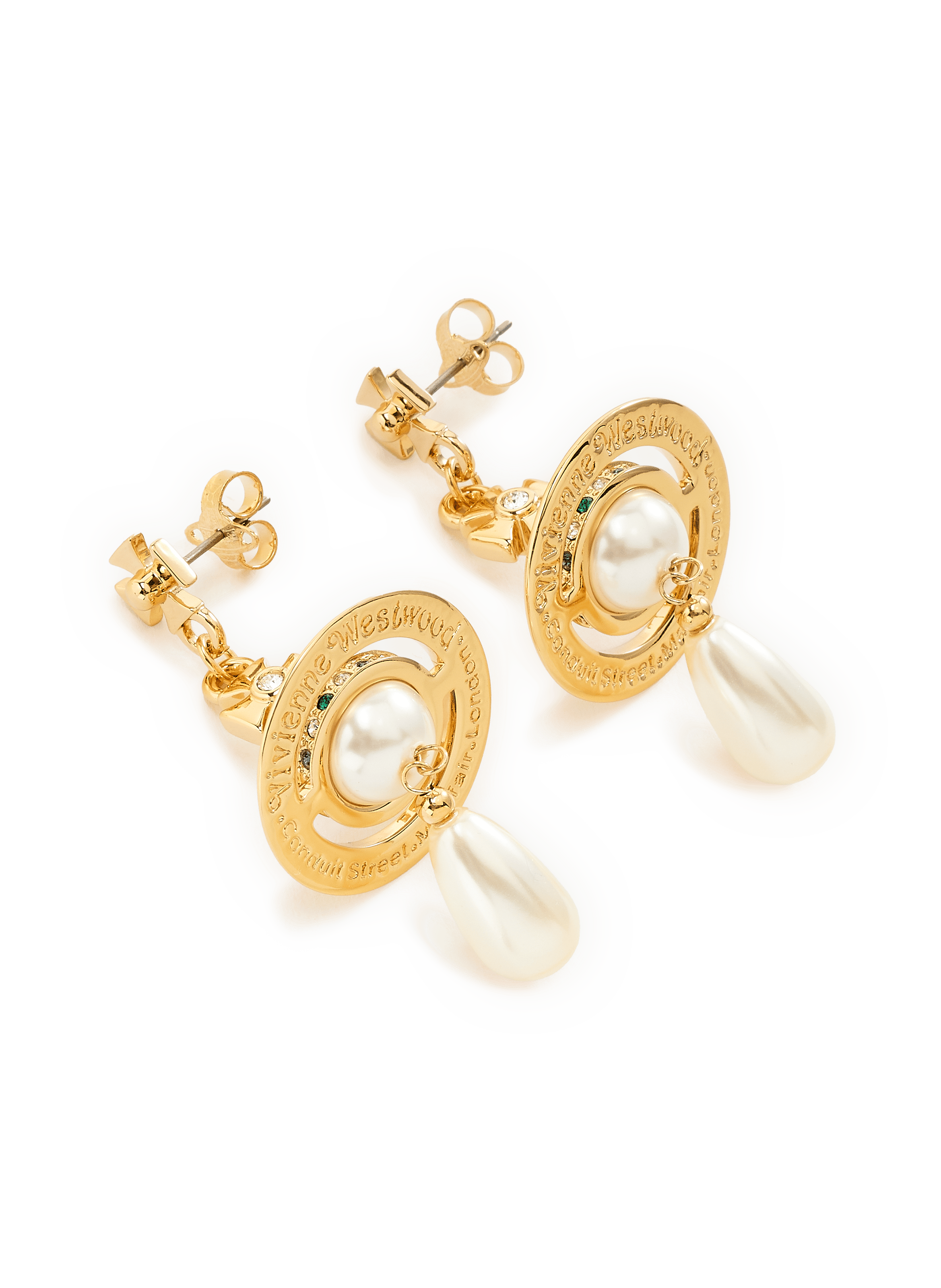 Pendant pearl earrings VIVIENNE WESTWOOD Golden