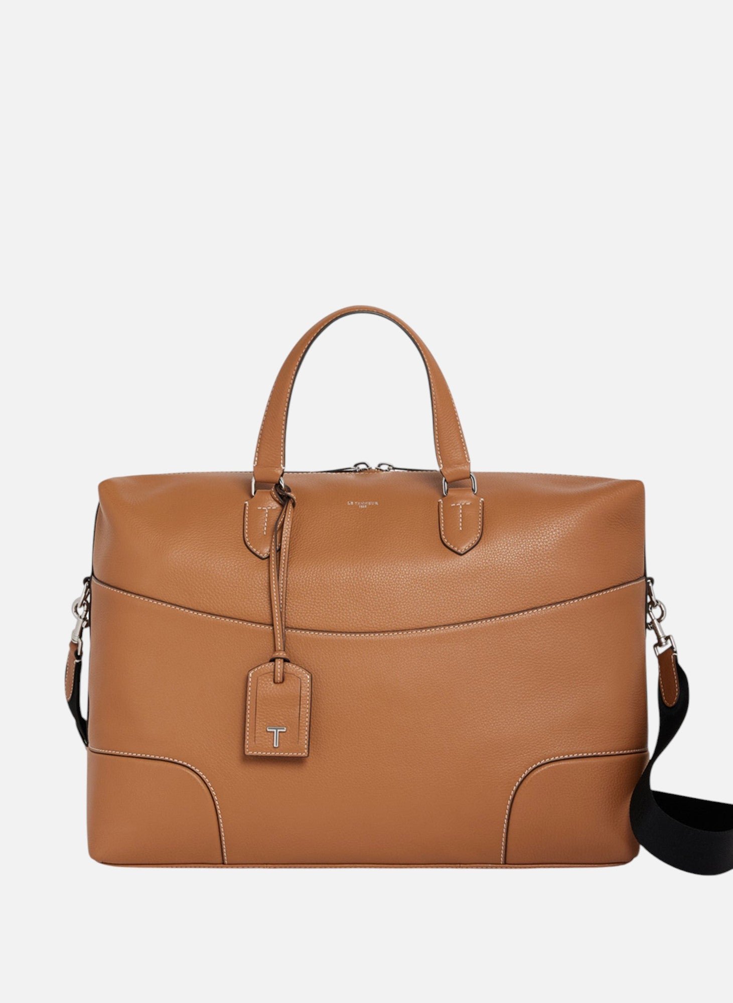 Sac de voyage 24h romy en cuir grainé LE TANNEUR Marron