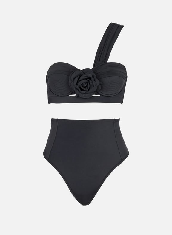 Maillot de bain deux pièces asymétrique Noir by BALMAIN BALMAIN Maillot de bain deux pièces asymétrique Noir