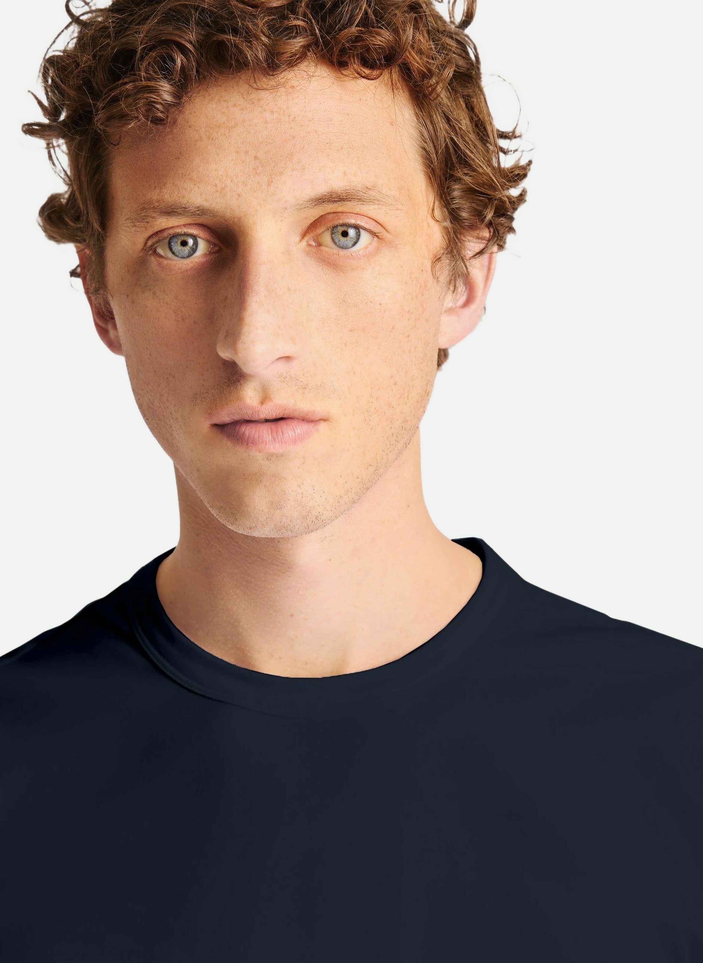 T-shirt riviere col rond coupe regular FUSALP Bleu