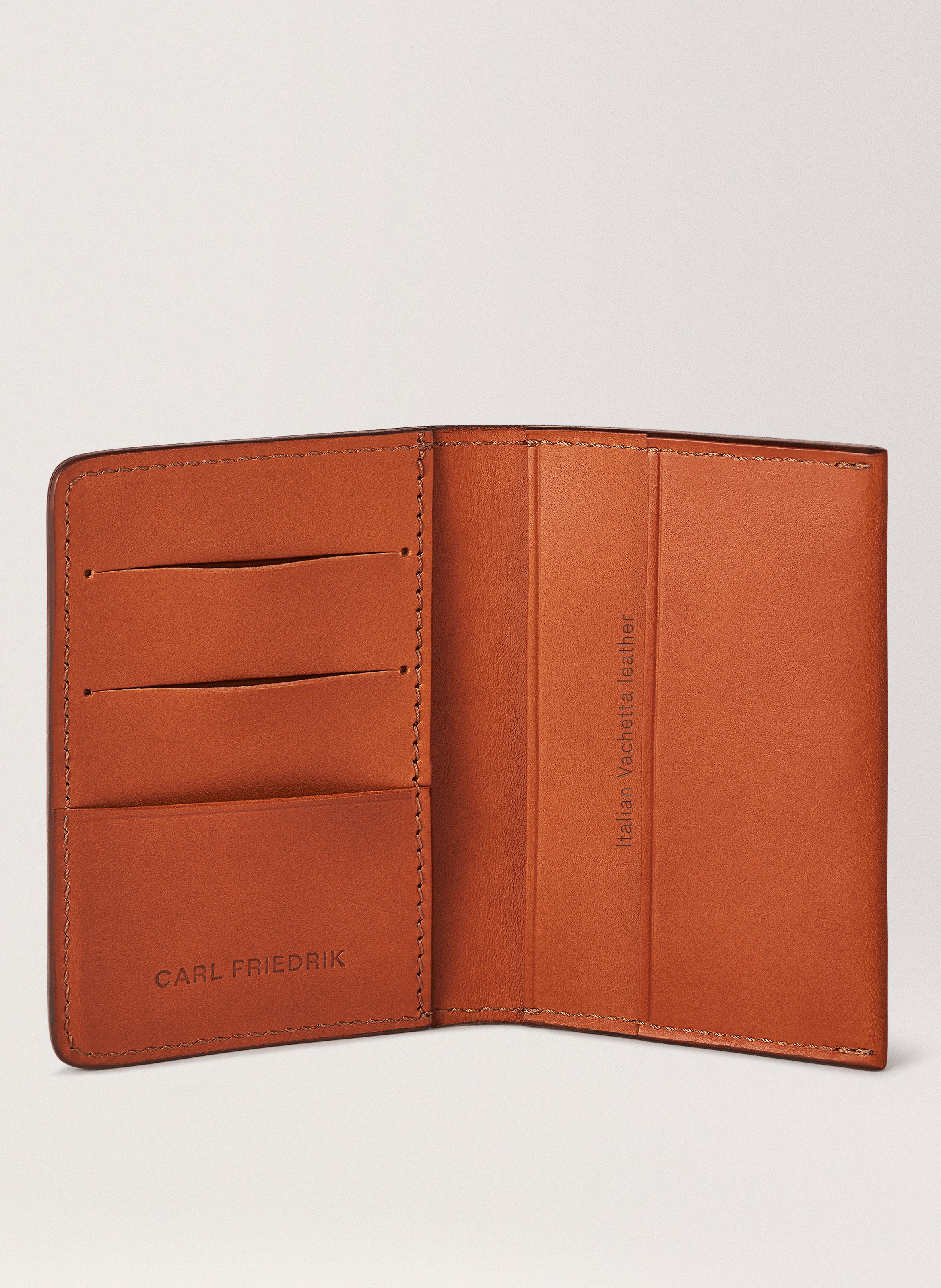 Porte-cartes 'Swanfield' en cuir vachetta CARL FRIEDRIK Marron