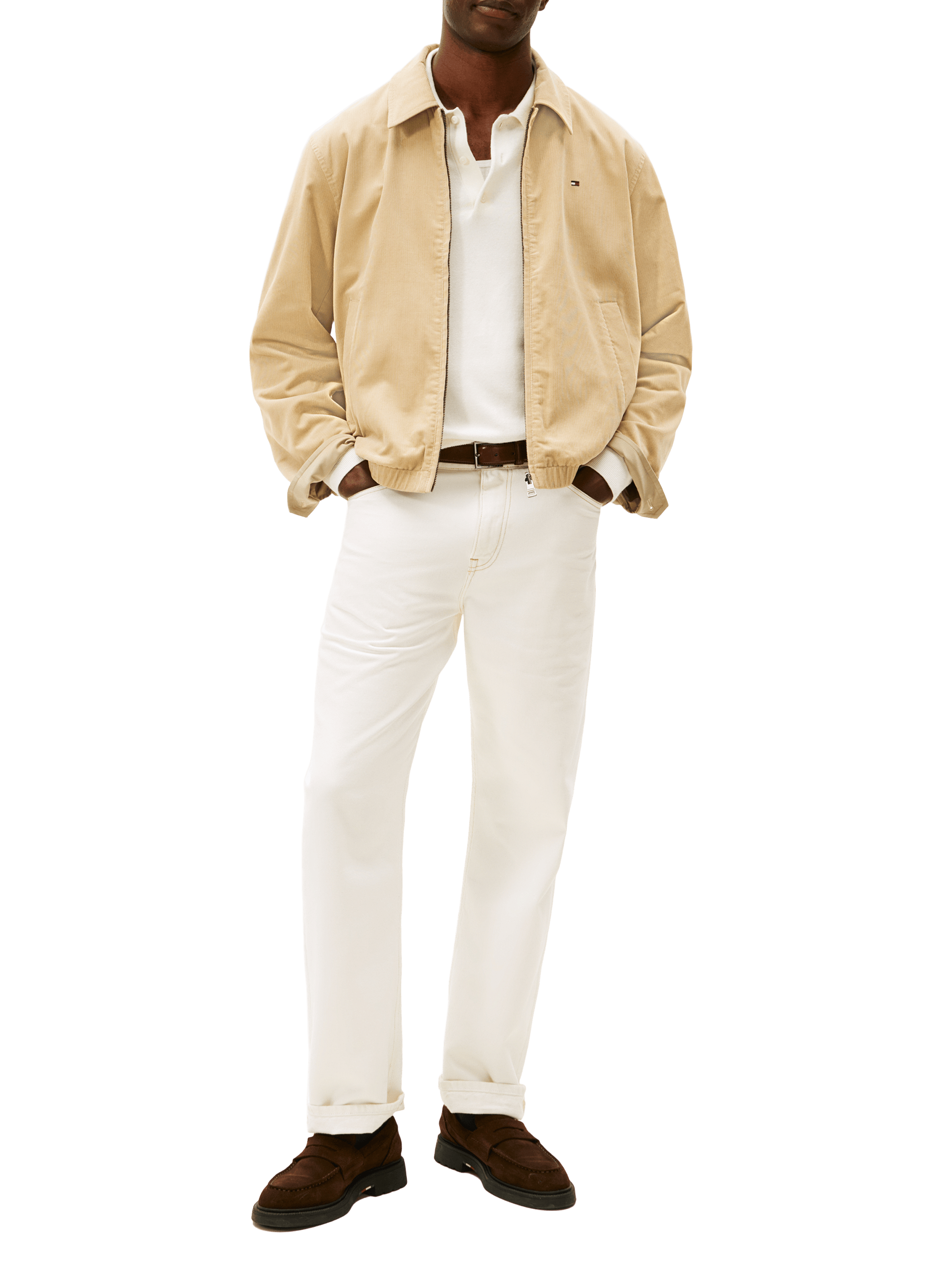 Reversible classic collar cotton jacket TOMMY HILFIGER Beige
