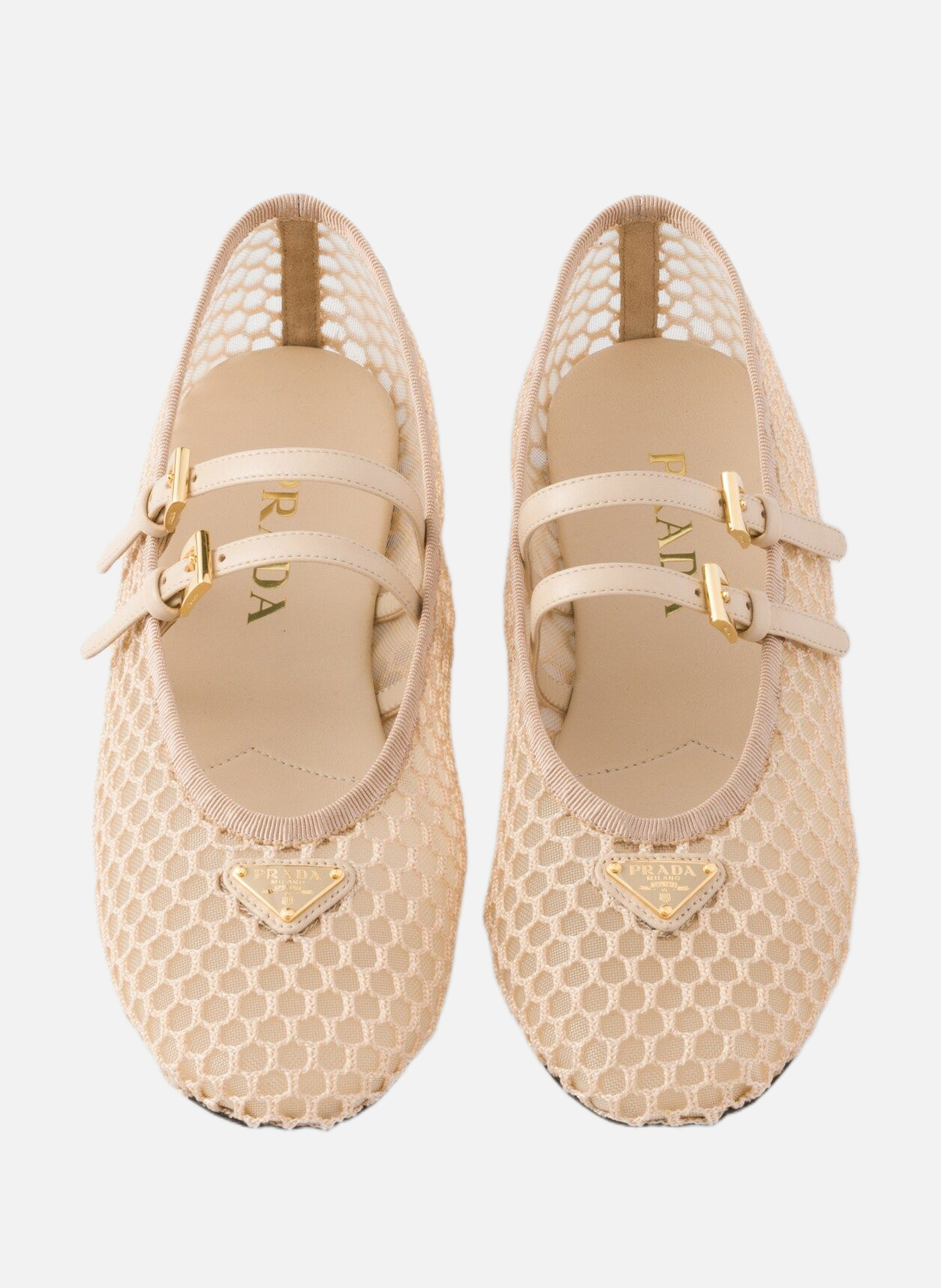 Ballerines en mesh PRADA Beige