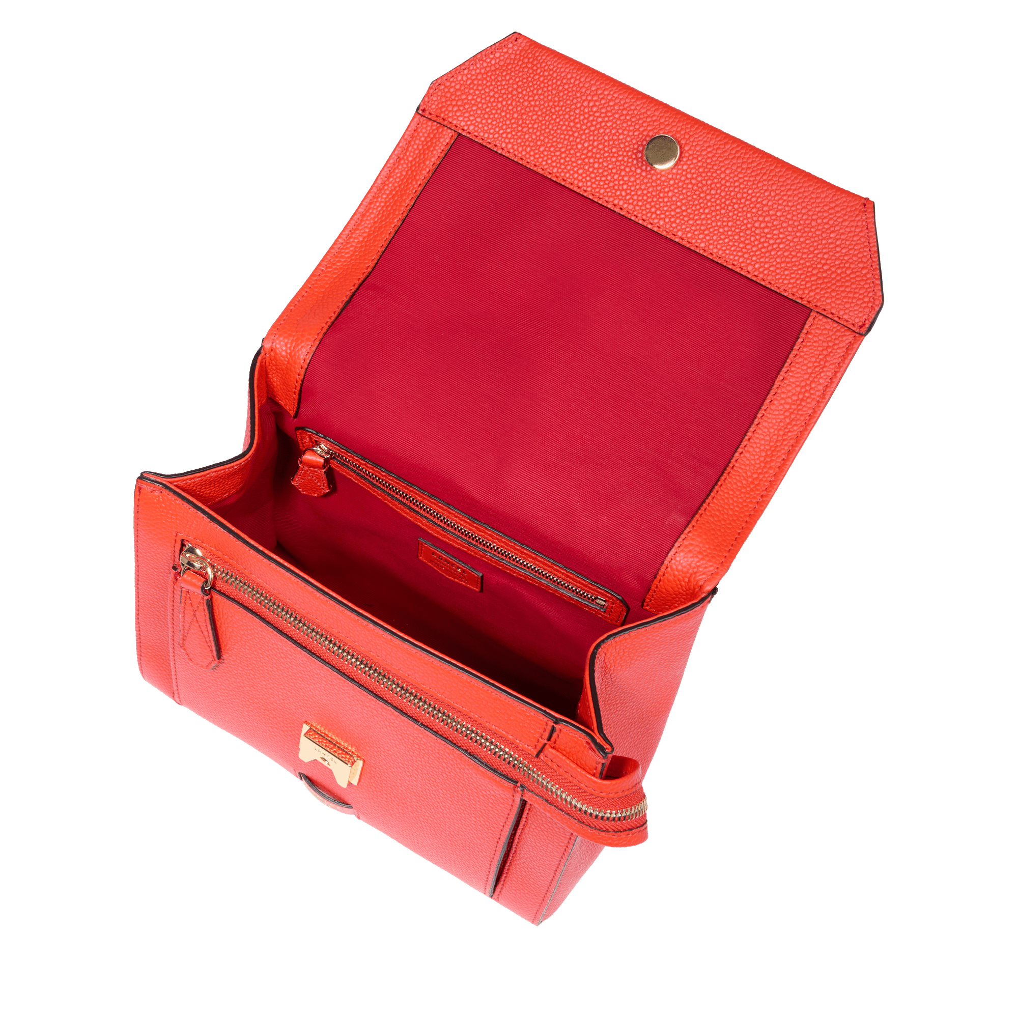 Sac rabat m ninon de lancel en cuir LANCEL Orange