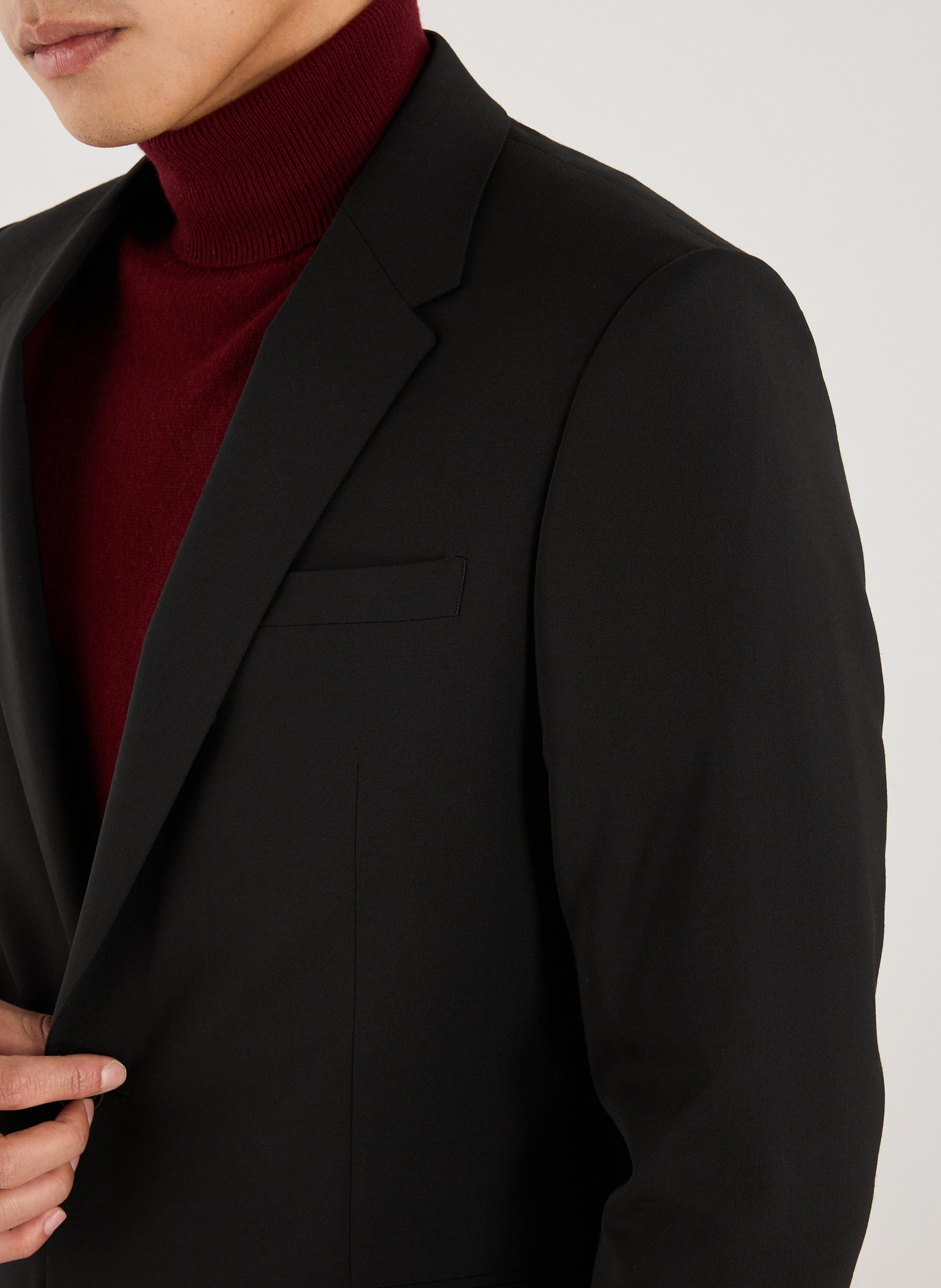 Solid wool blend blazer AU PRINTEMPS PARIS Black