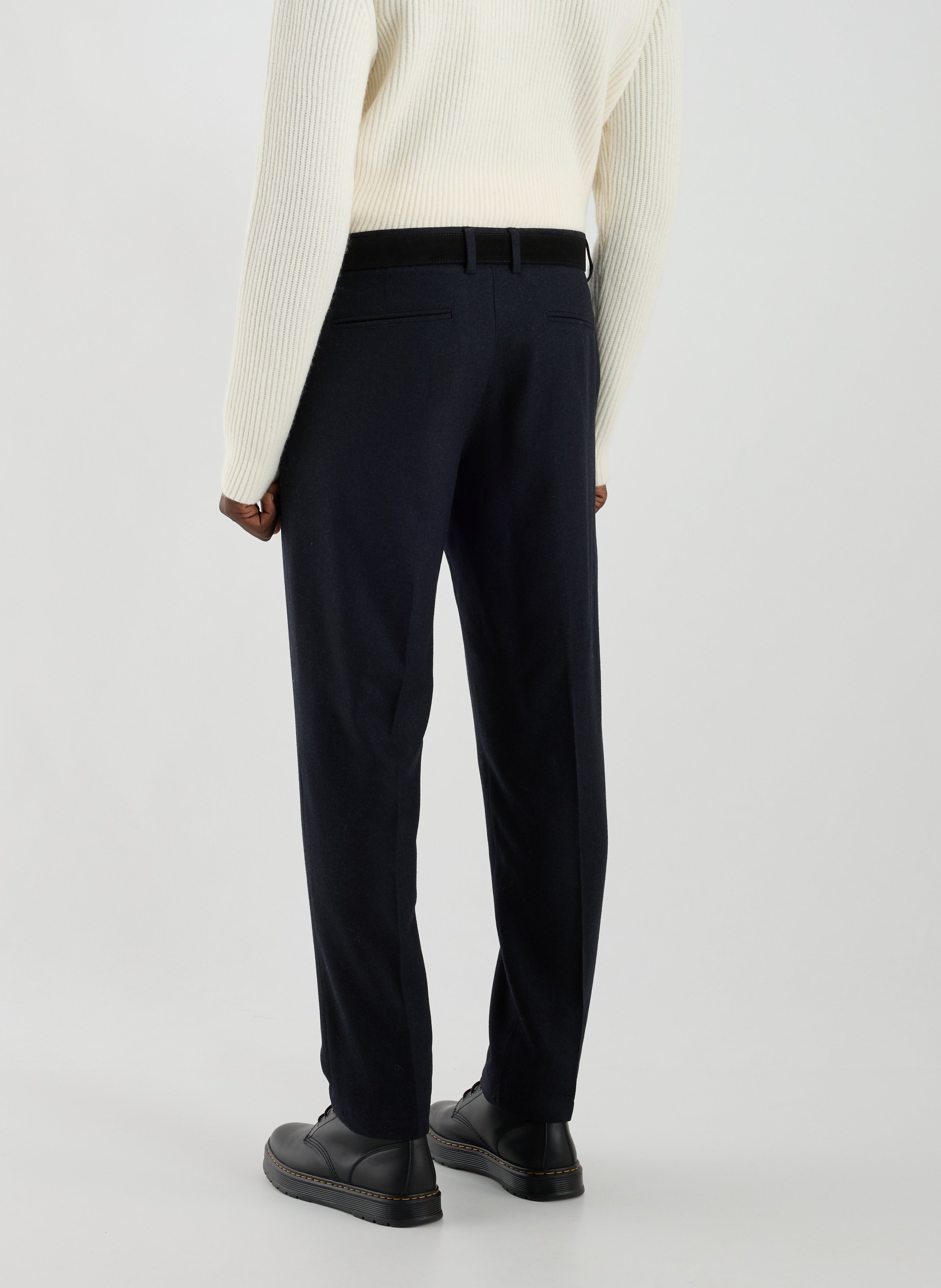 Pantalon droit en laine mélangée LES DEUX Bleu