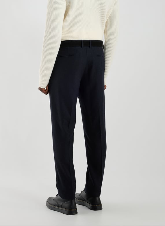 Pantalon droit en laine mélangée | Bleu by LES DEUX Pantalon droit en laine mélangée Bleu