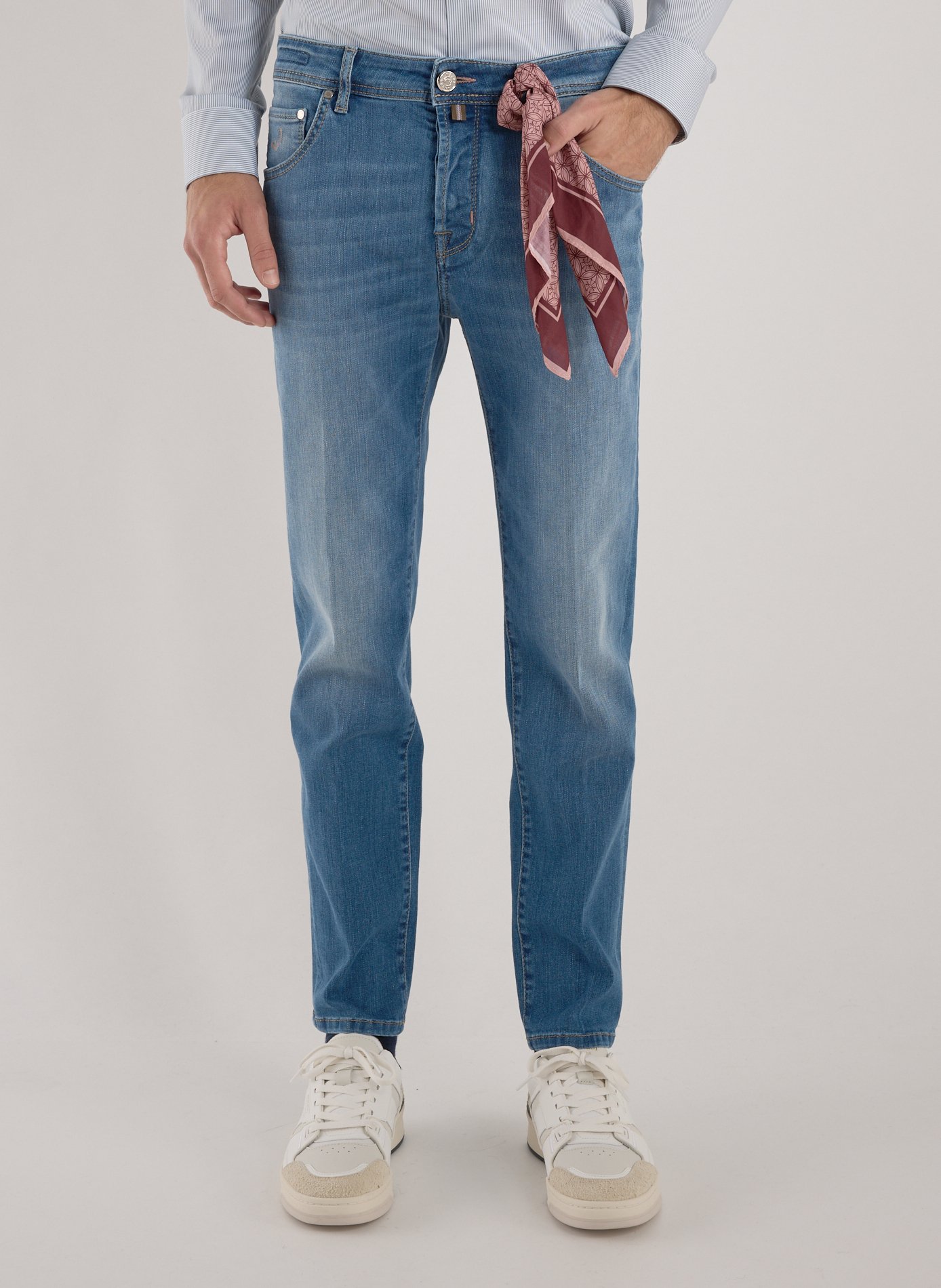 JACOB COHEN Cotton-blend slim-fit jeans Blue