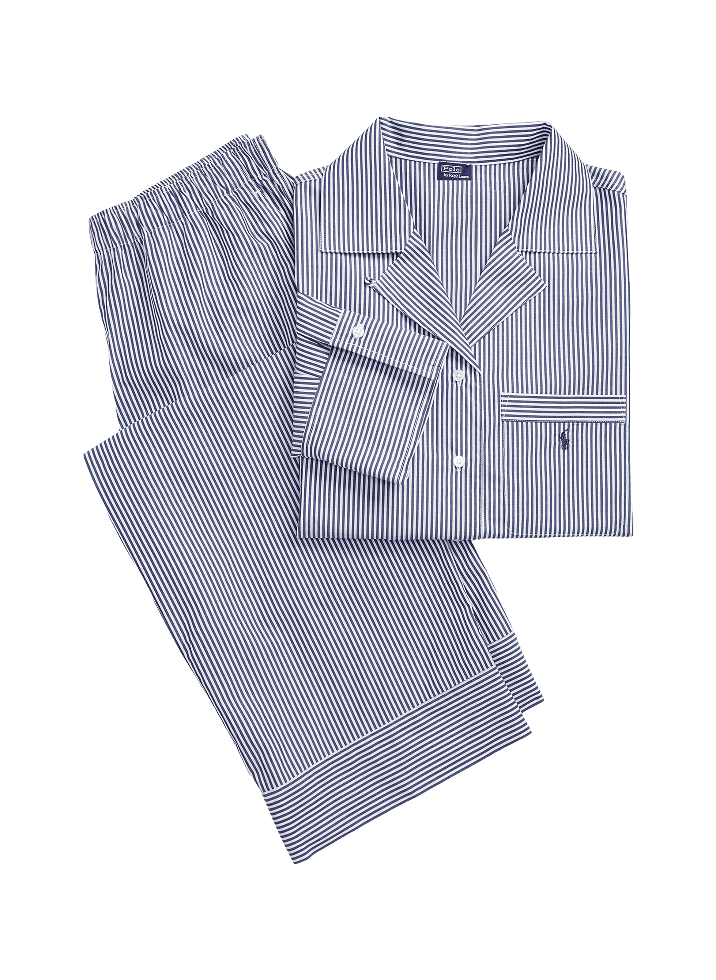 Ensemble de pyjama à rayures en coton POLO RALPH LAUREN Bleu