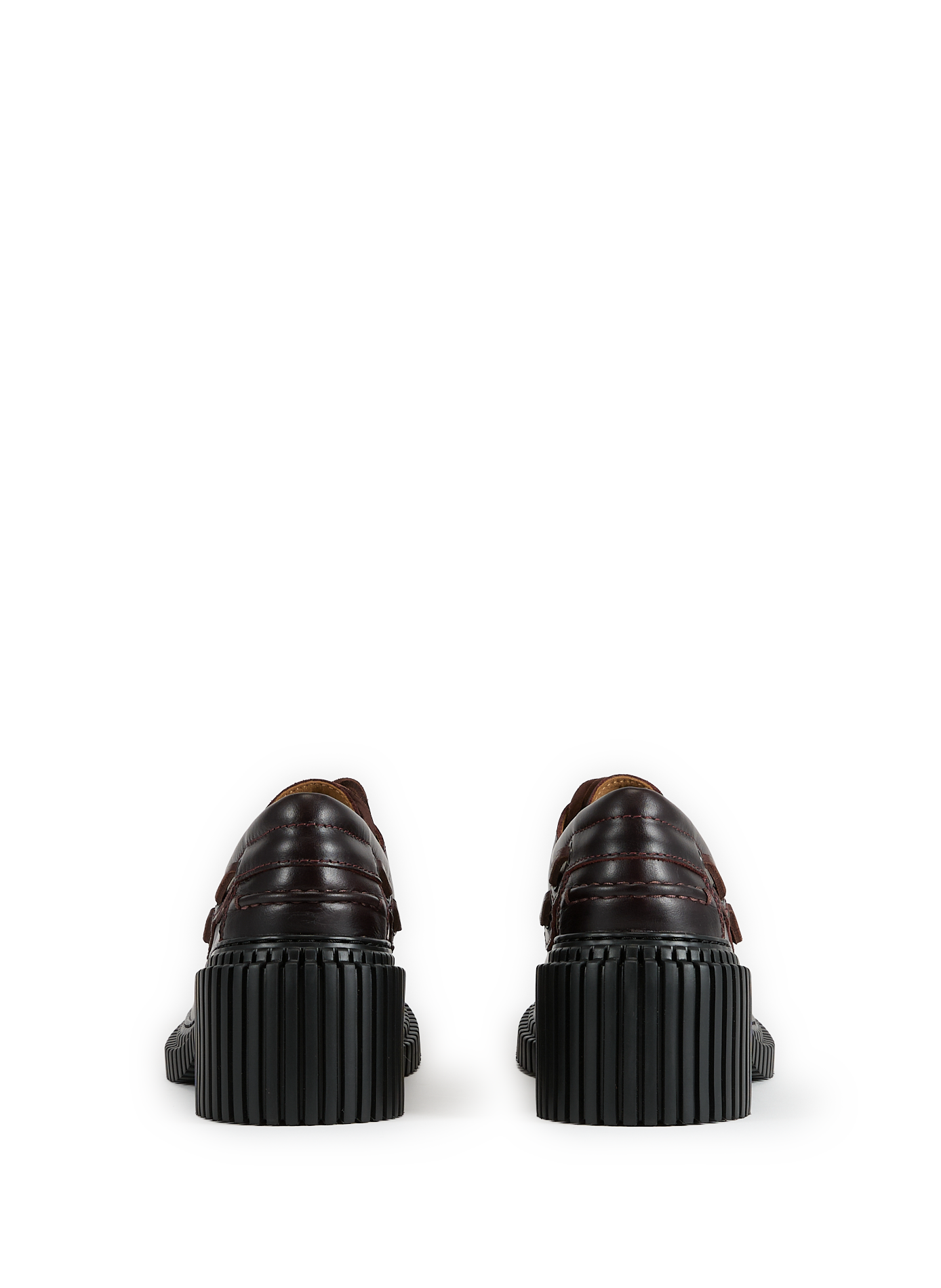 Scalloped leather loafers CAMPER Red