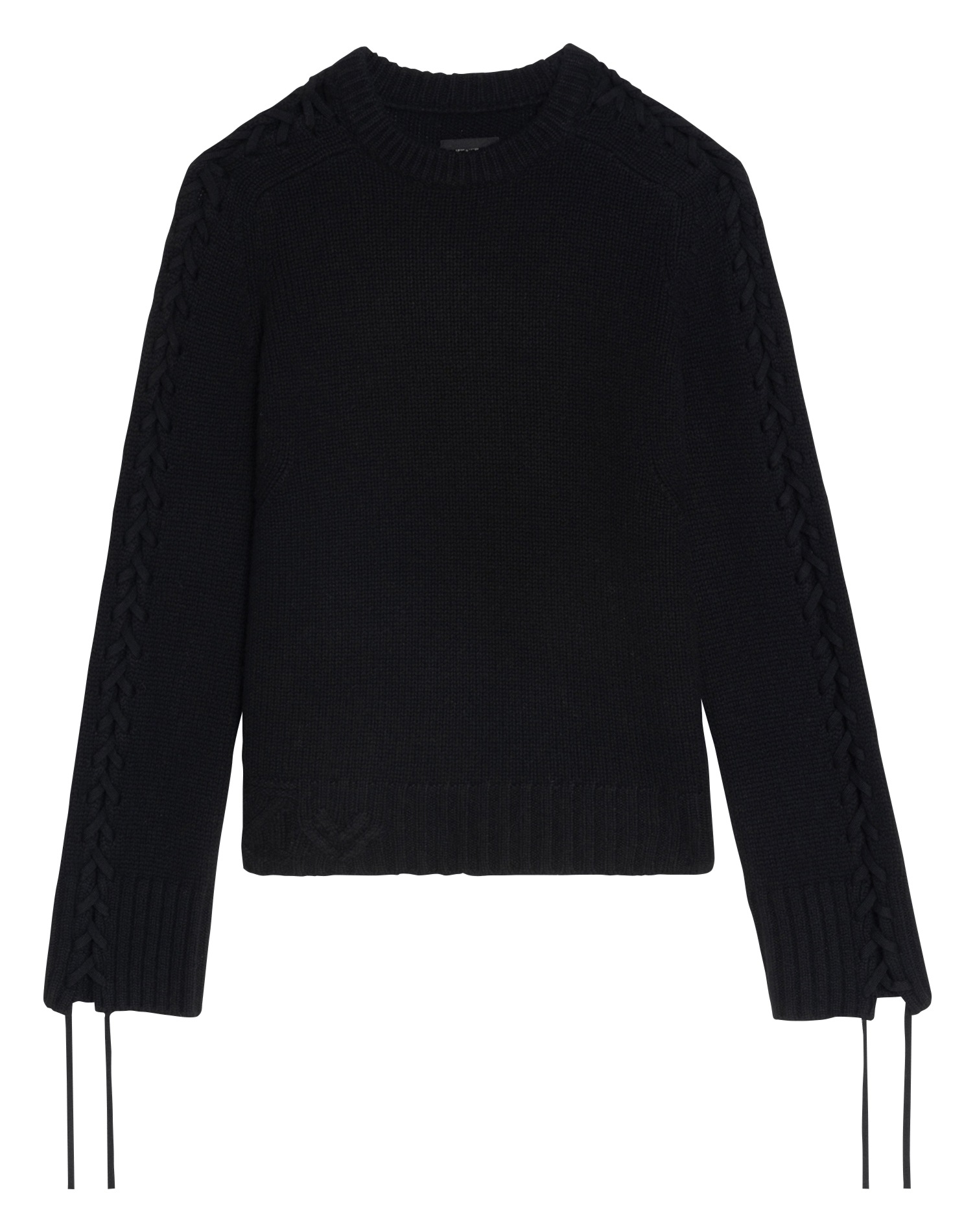 Pull col rond en laine et cachemire malty ZADIG&VOLTAIRE Noir