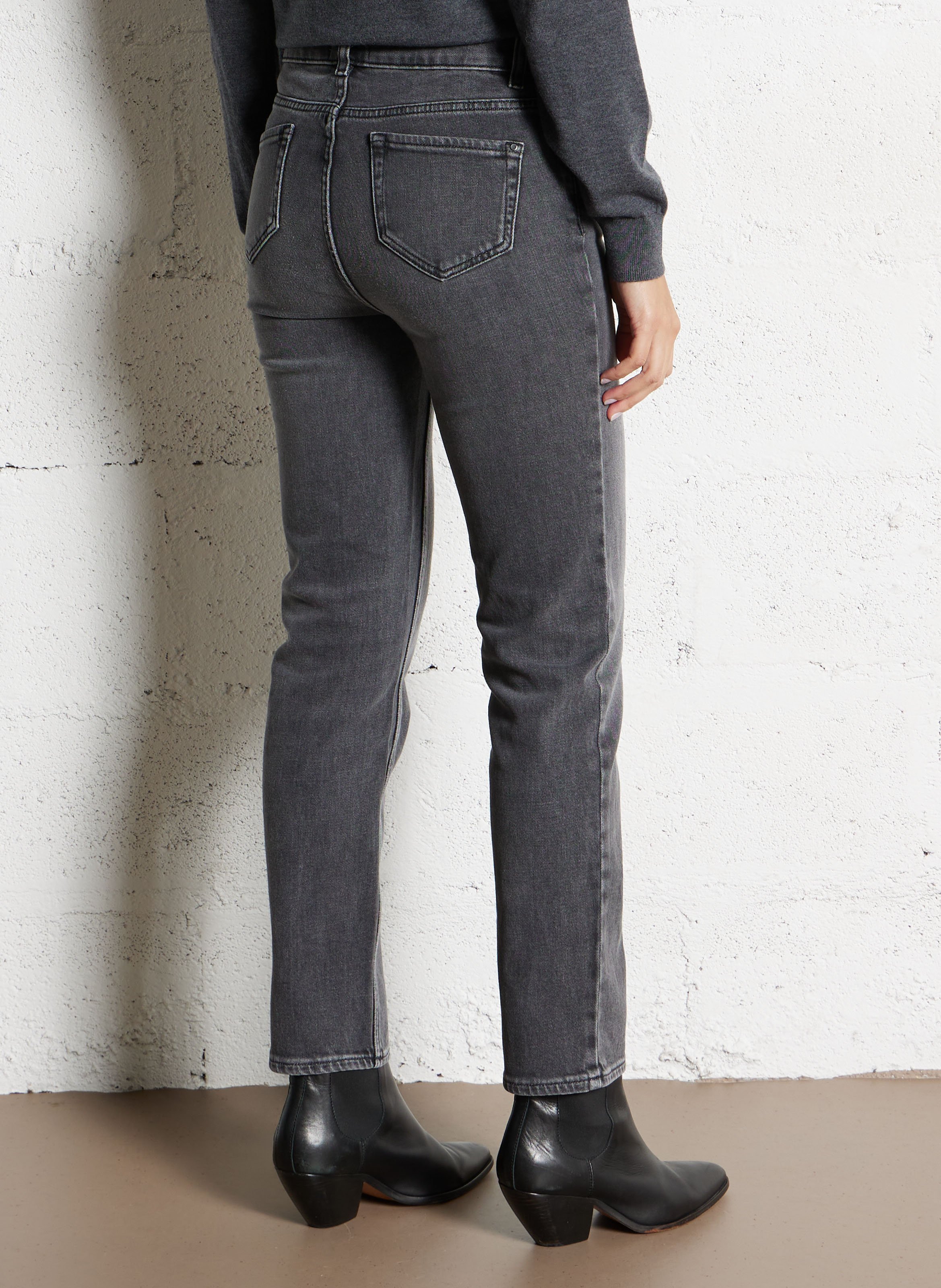 Jean slim en coton mélangé lou MAISON 123 Gris