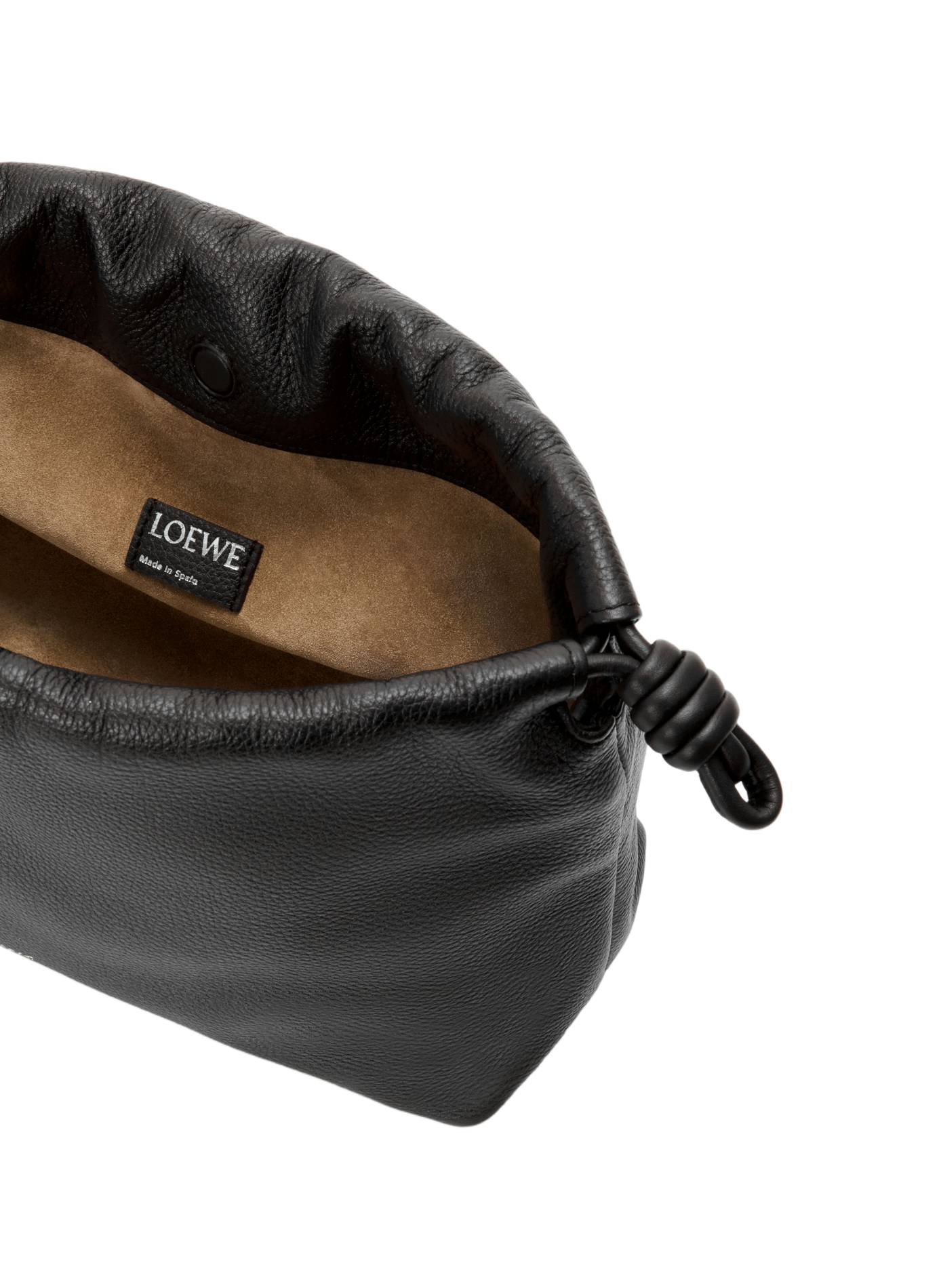 <p>Flamenco medium purse in grained calf leather</p> LOEWE Black