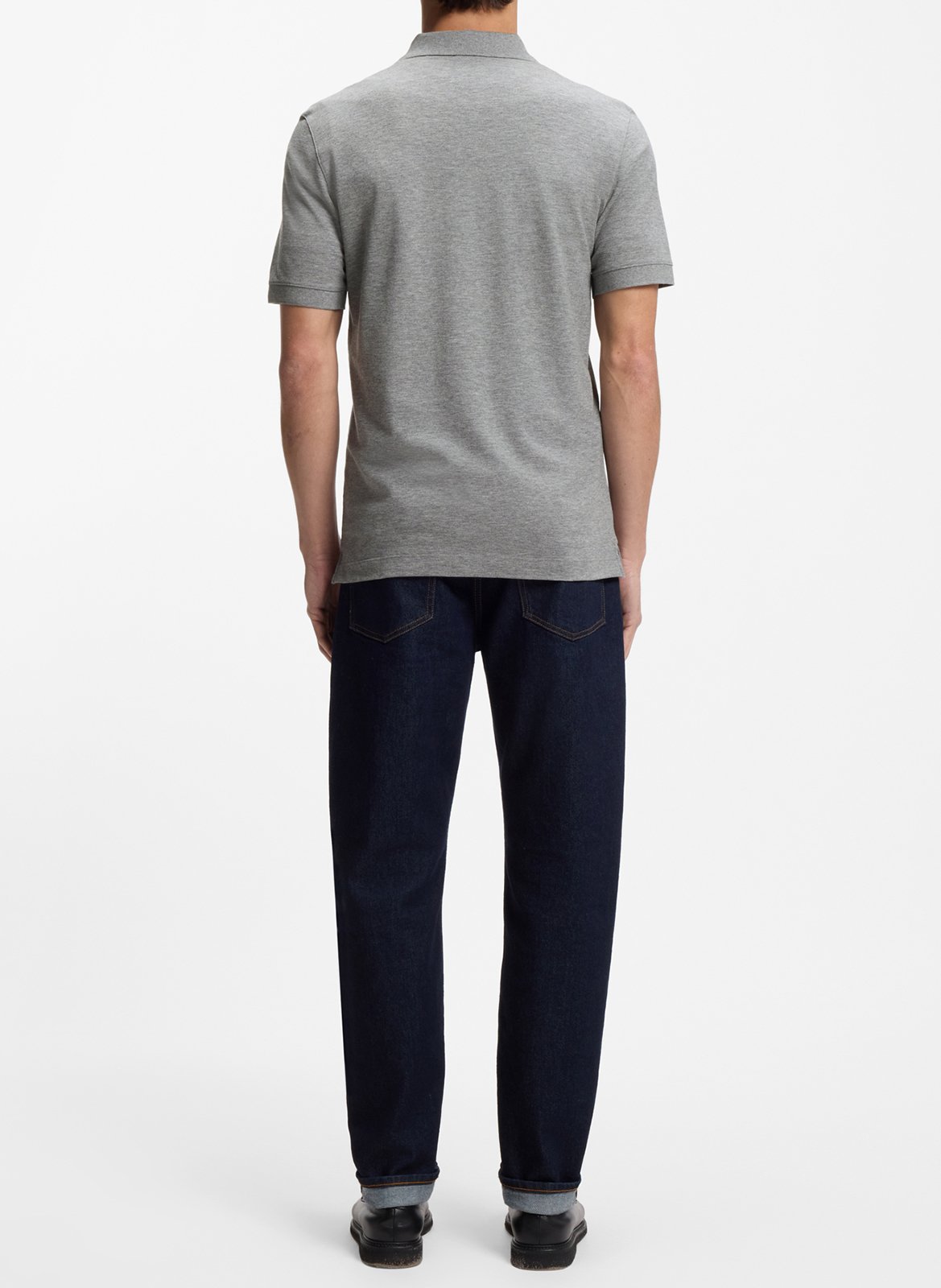 Polo manches courtes droit uni BOSS Argent