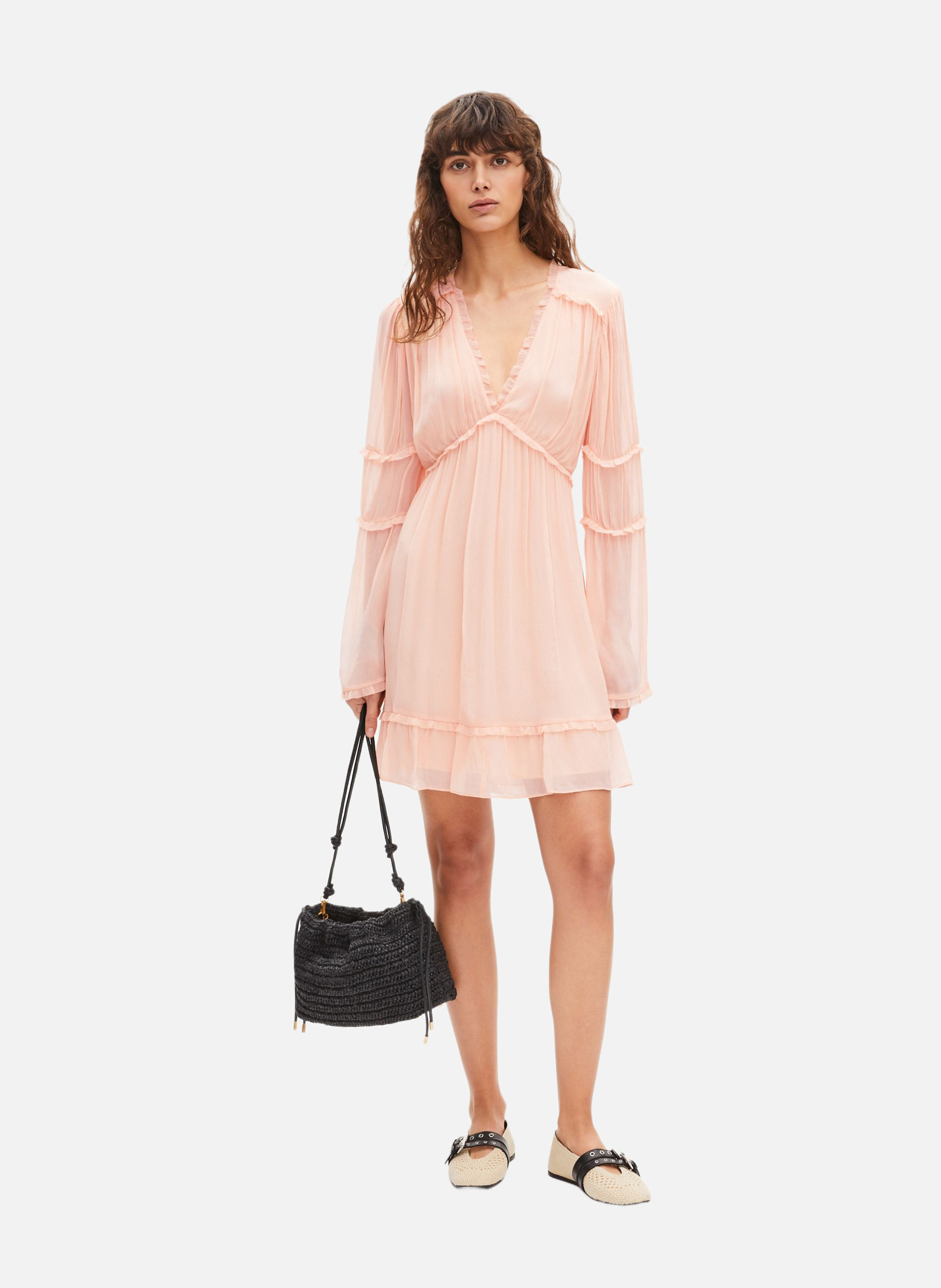 Robe courte volantée THE KOOPLES Beige
