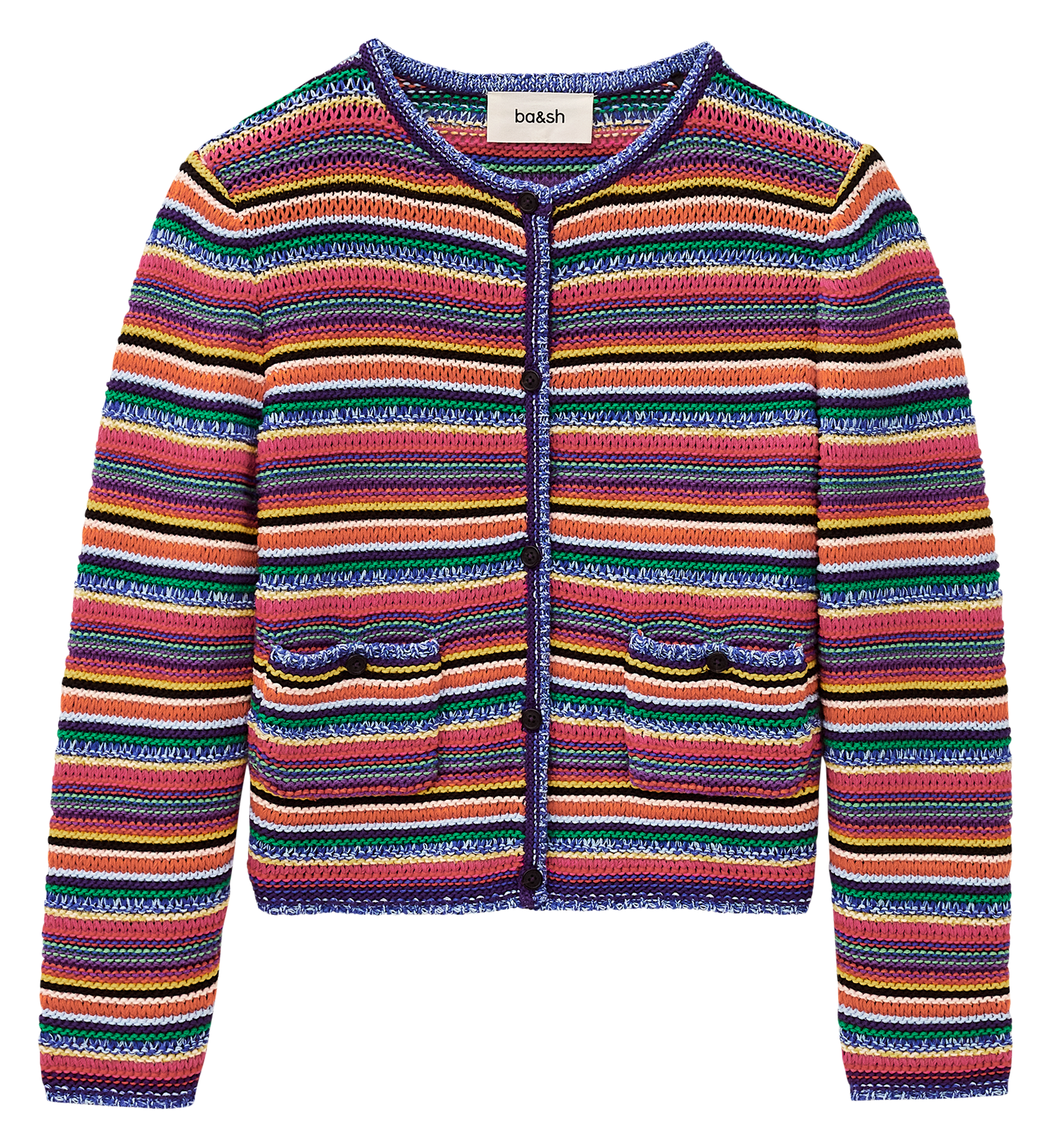 Cardigan col rond en coton fanny BA&SH Multicolore