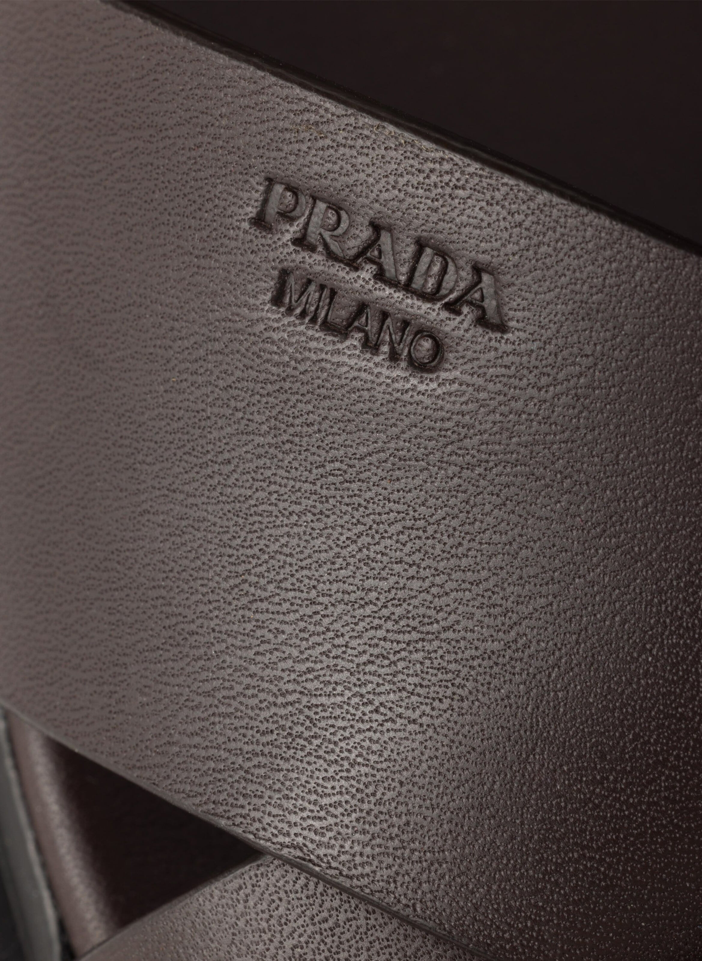 Sandales en cuir PRADA Marron