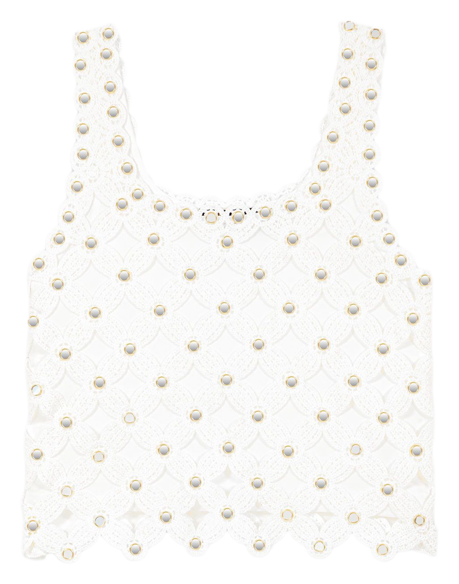 Top droit en crochet MAJE Blanc