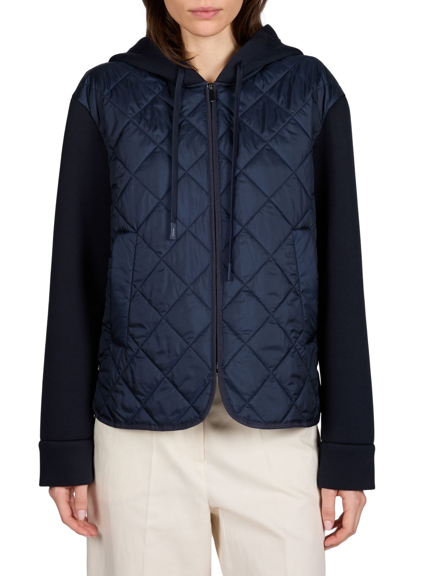 Straight-fit jacket with hood  MAX MARA WEEK END Blue