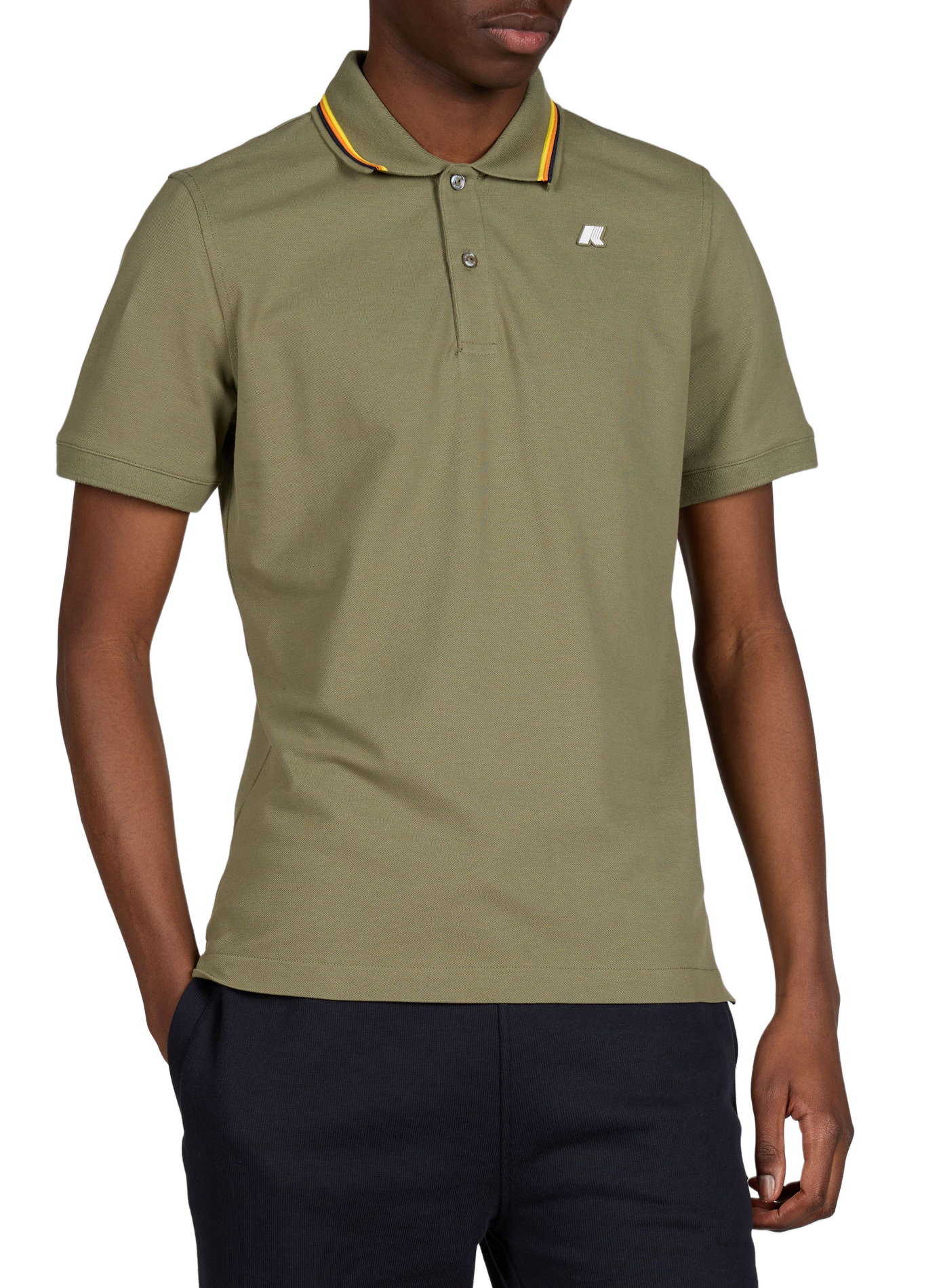 Polo manches courtes en coton mélangé K-WAY Vert