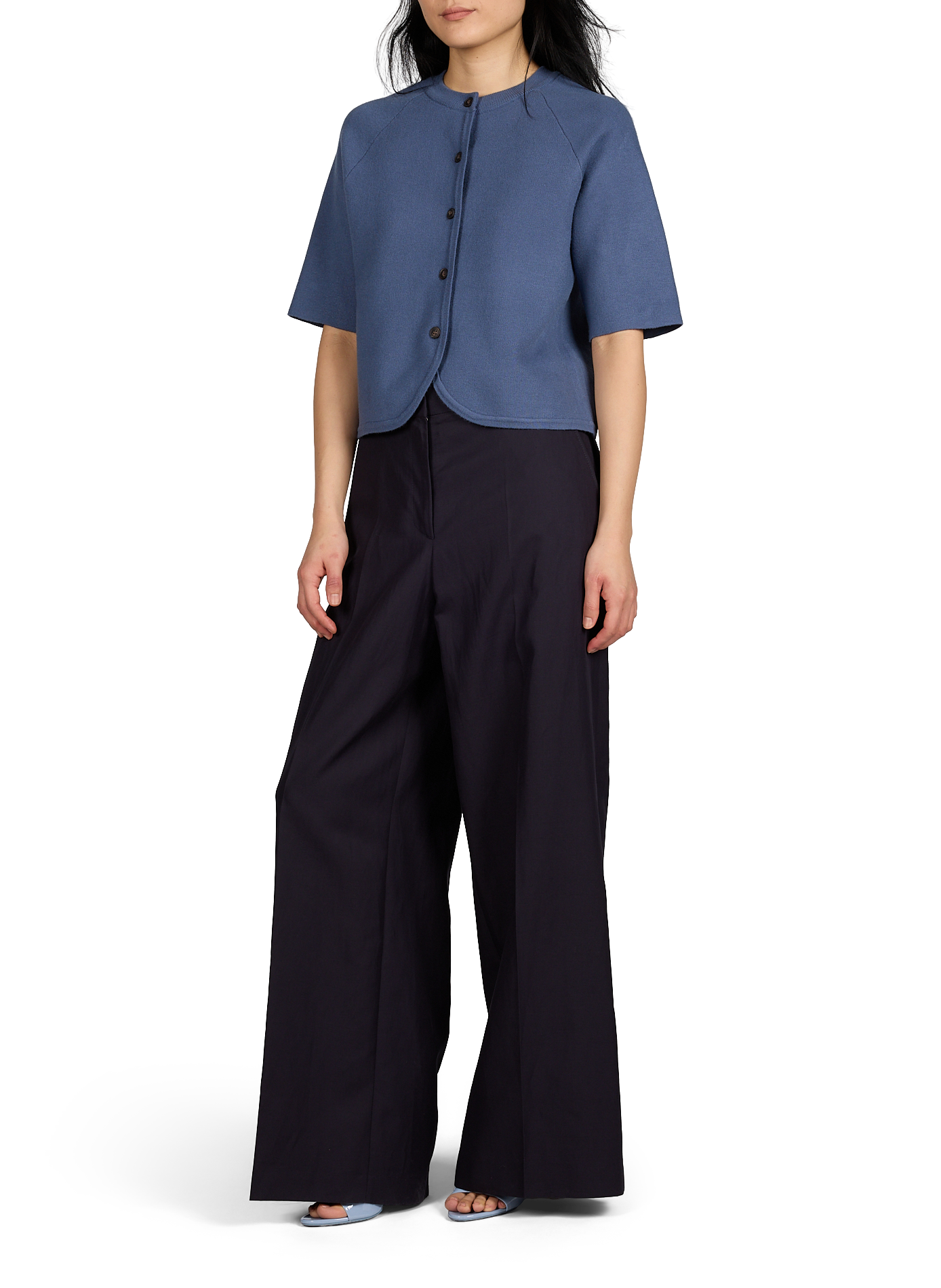 Buttoned vest 3/4 sleeves MSCH Blue