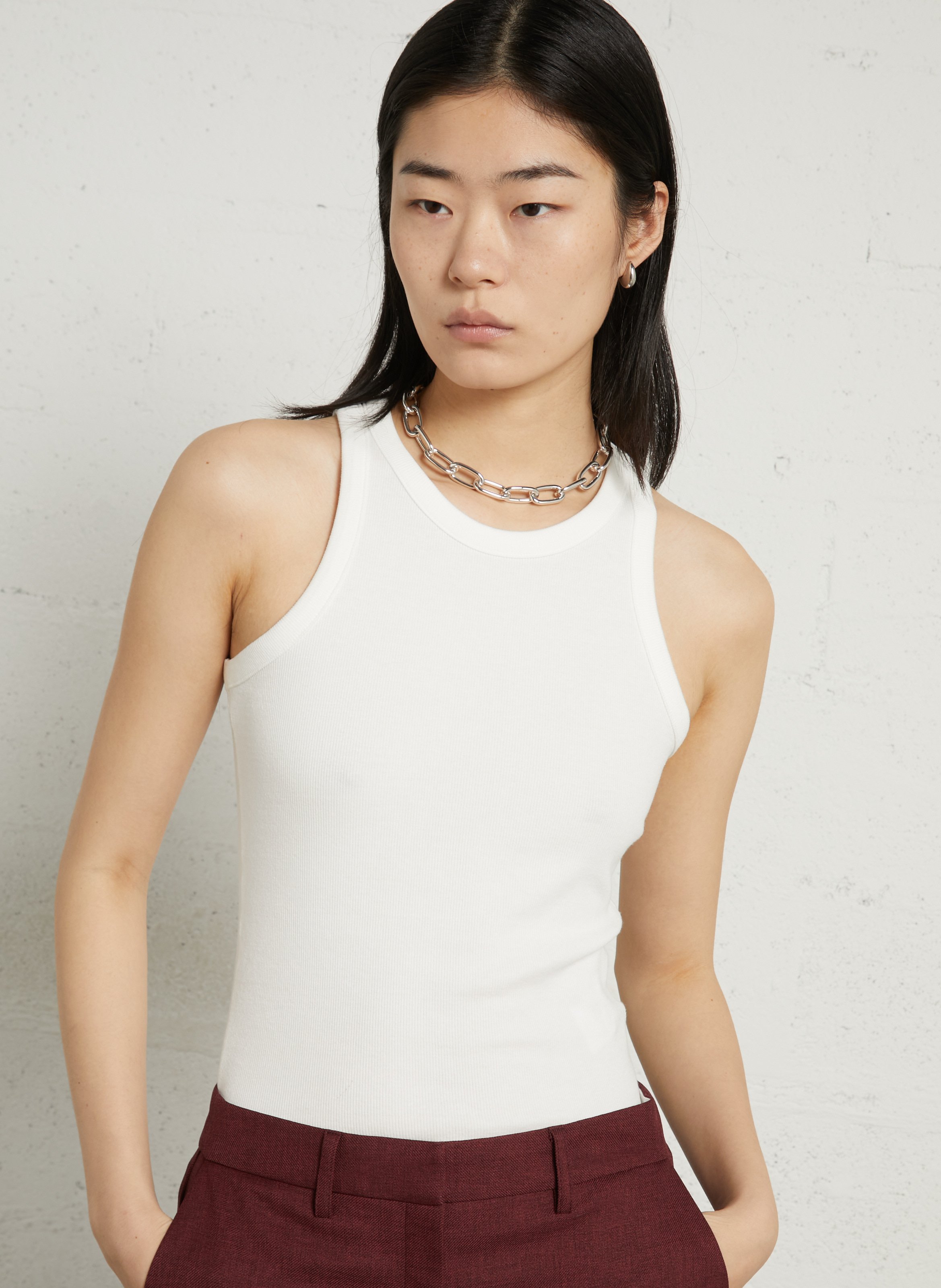 Débardeur en coton leopold MAISON 123 Blanc