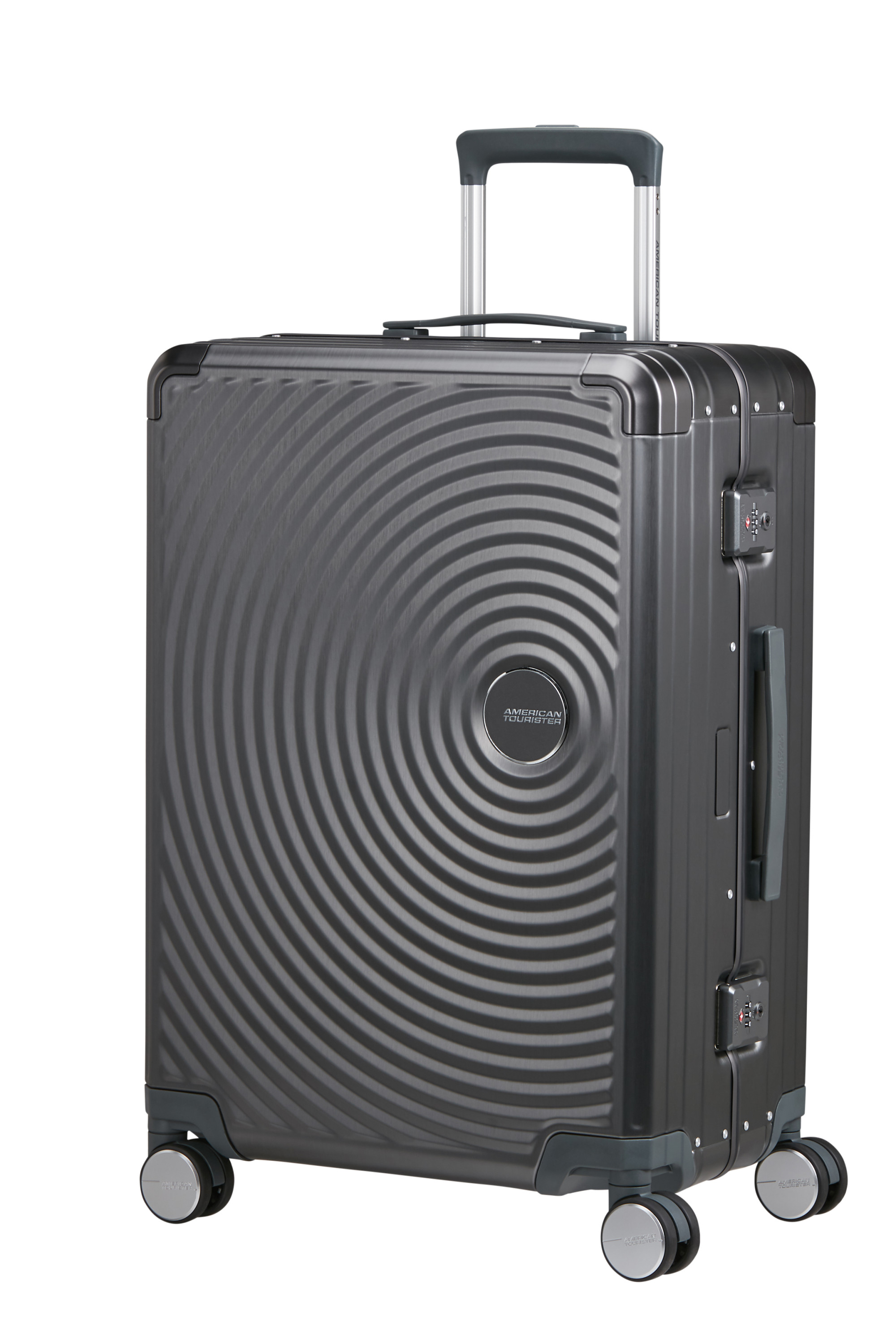 Soundbox alu valise 4 roues taille m AMERICAN TOURISTER Gris