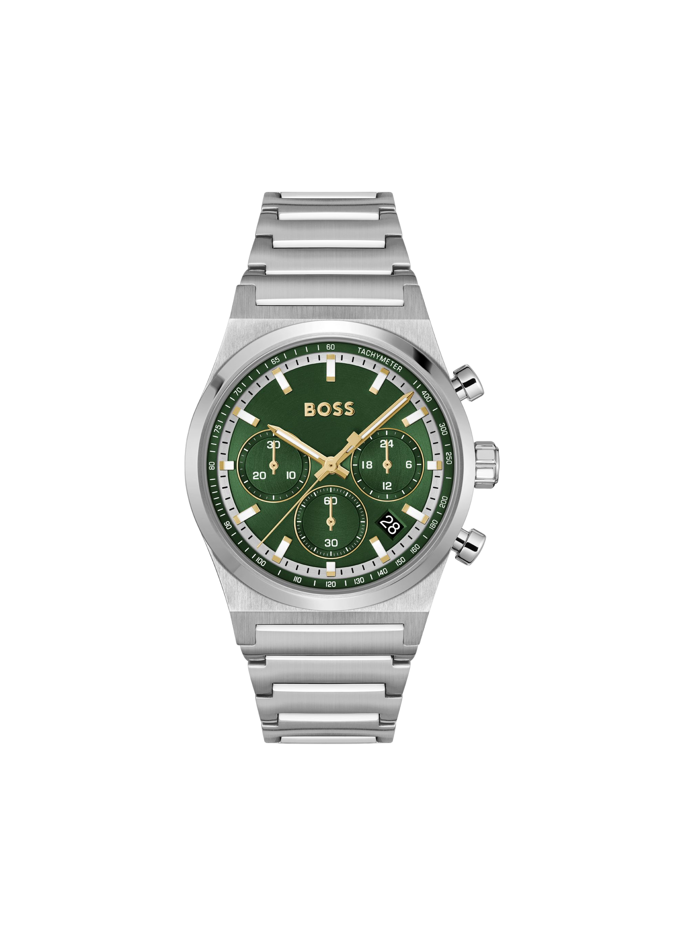 Montre quartz Candor Chrono en acier inoxydable BOSS MONTRES Vert