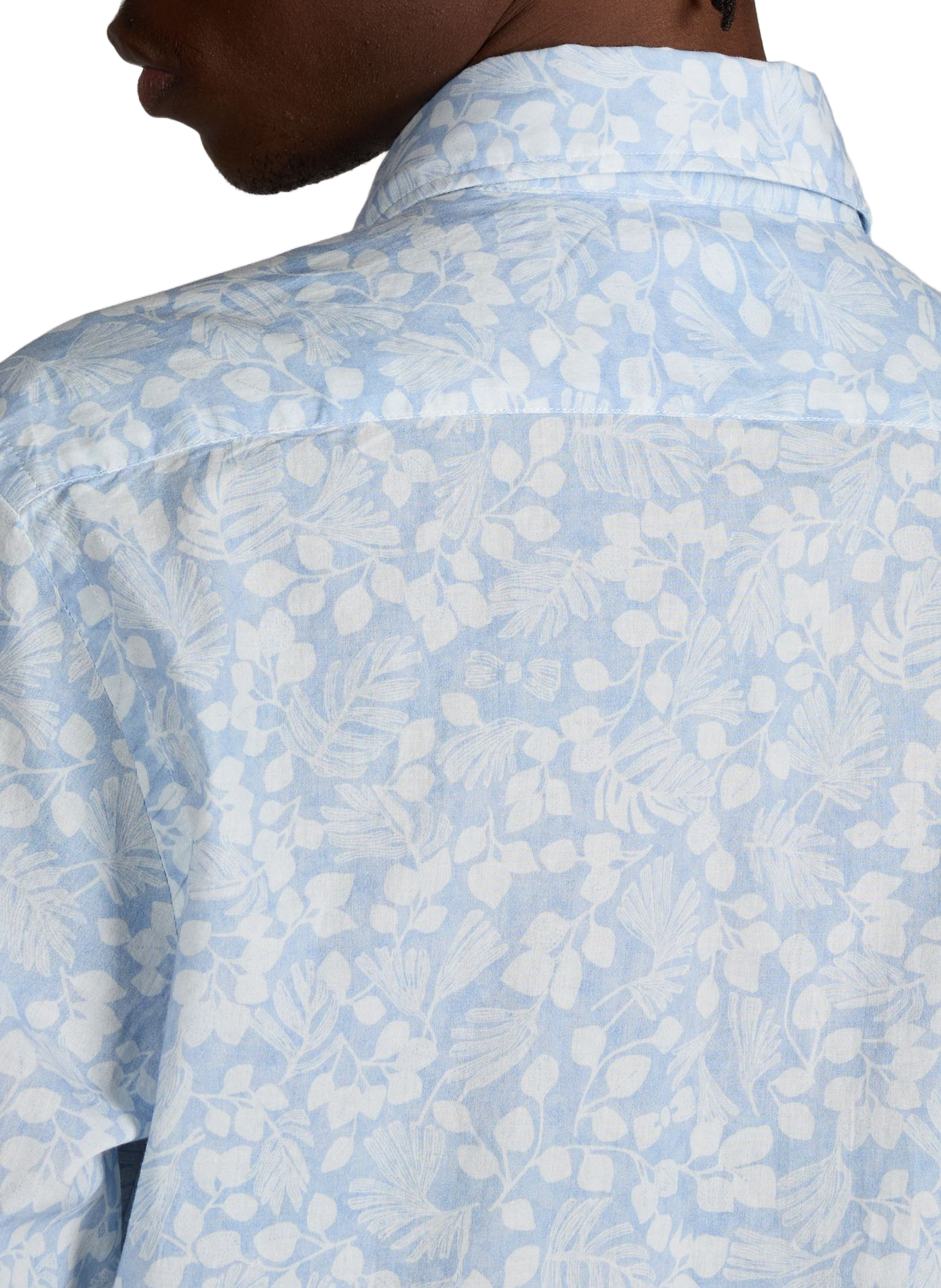 Chemise droite imprimée en coton EDEN PARK Bleu