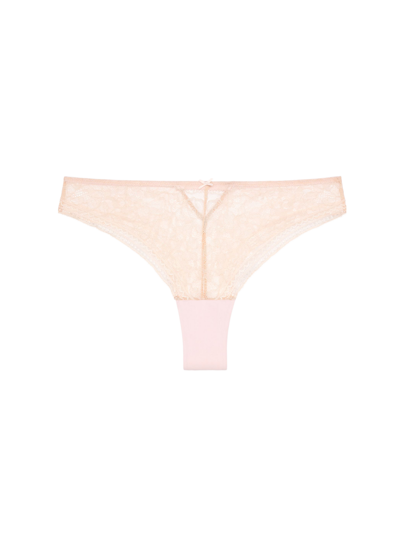 Tanga en dentelle ajouré à l'arrière PASSIONATA Beige