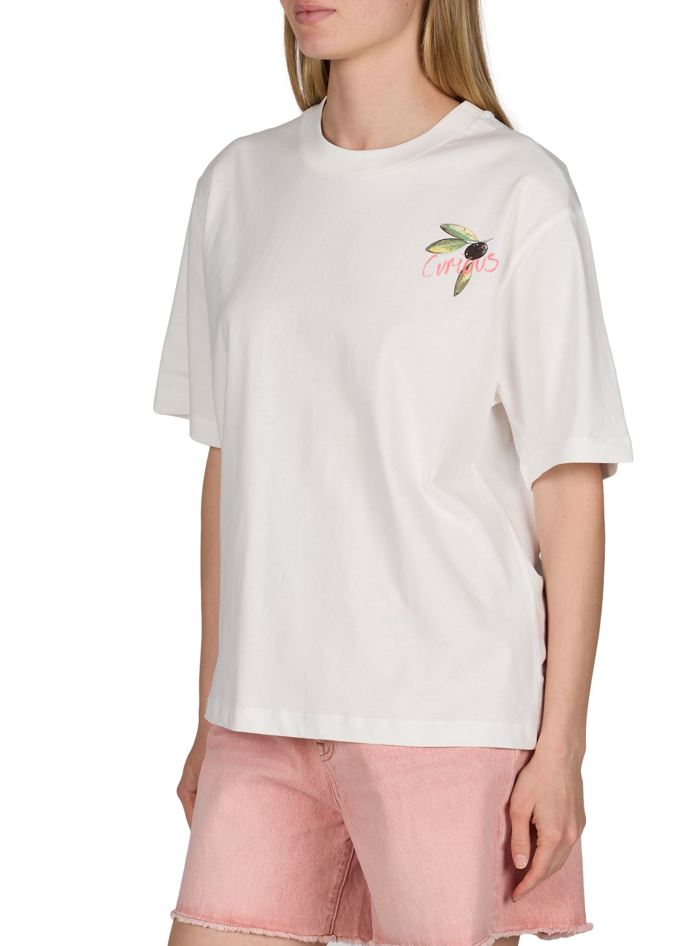 Printed cotton T-shirt OBJECT White